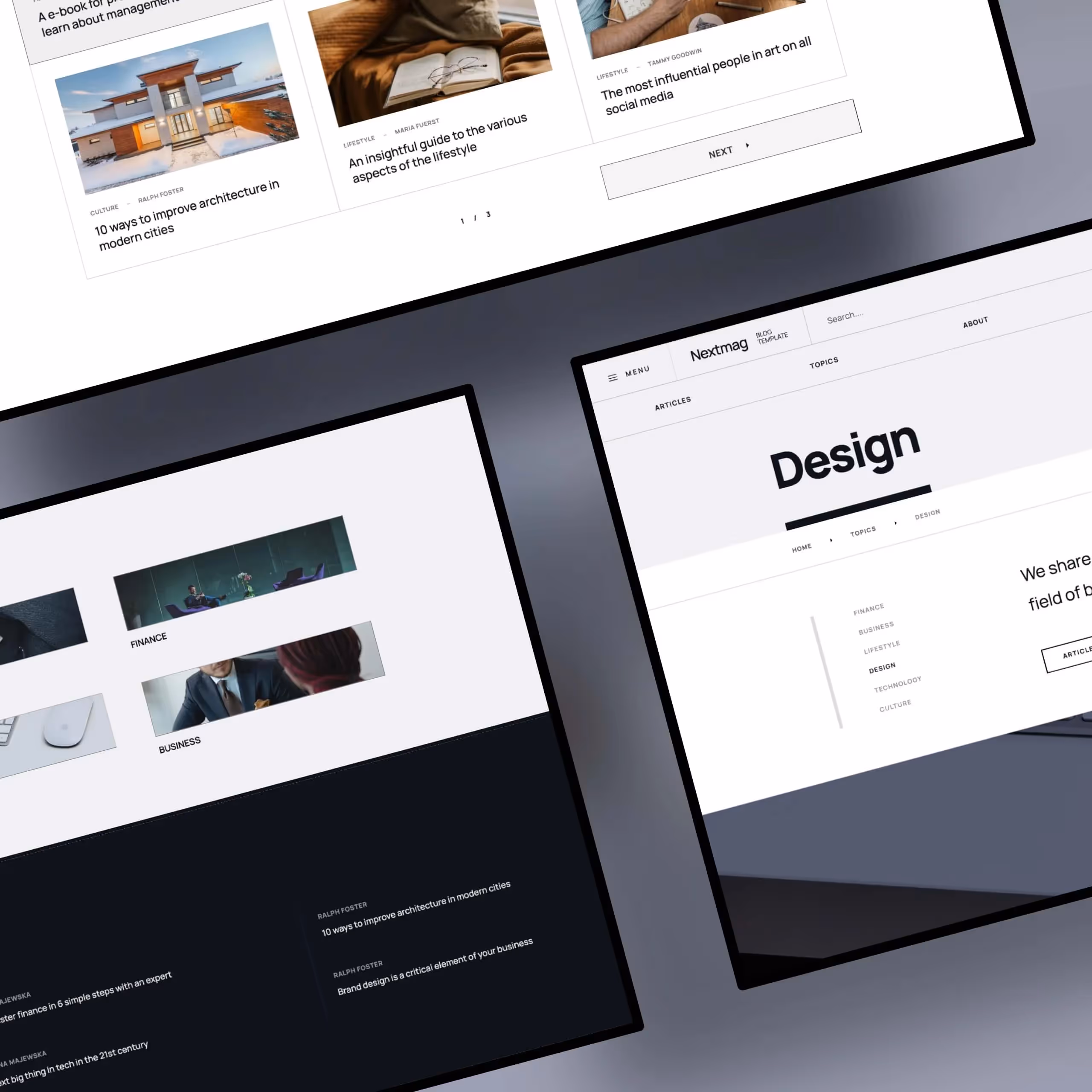 Lifestyle Webflow CMS blog in modern interactive designs
