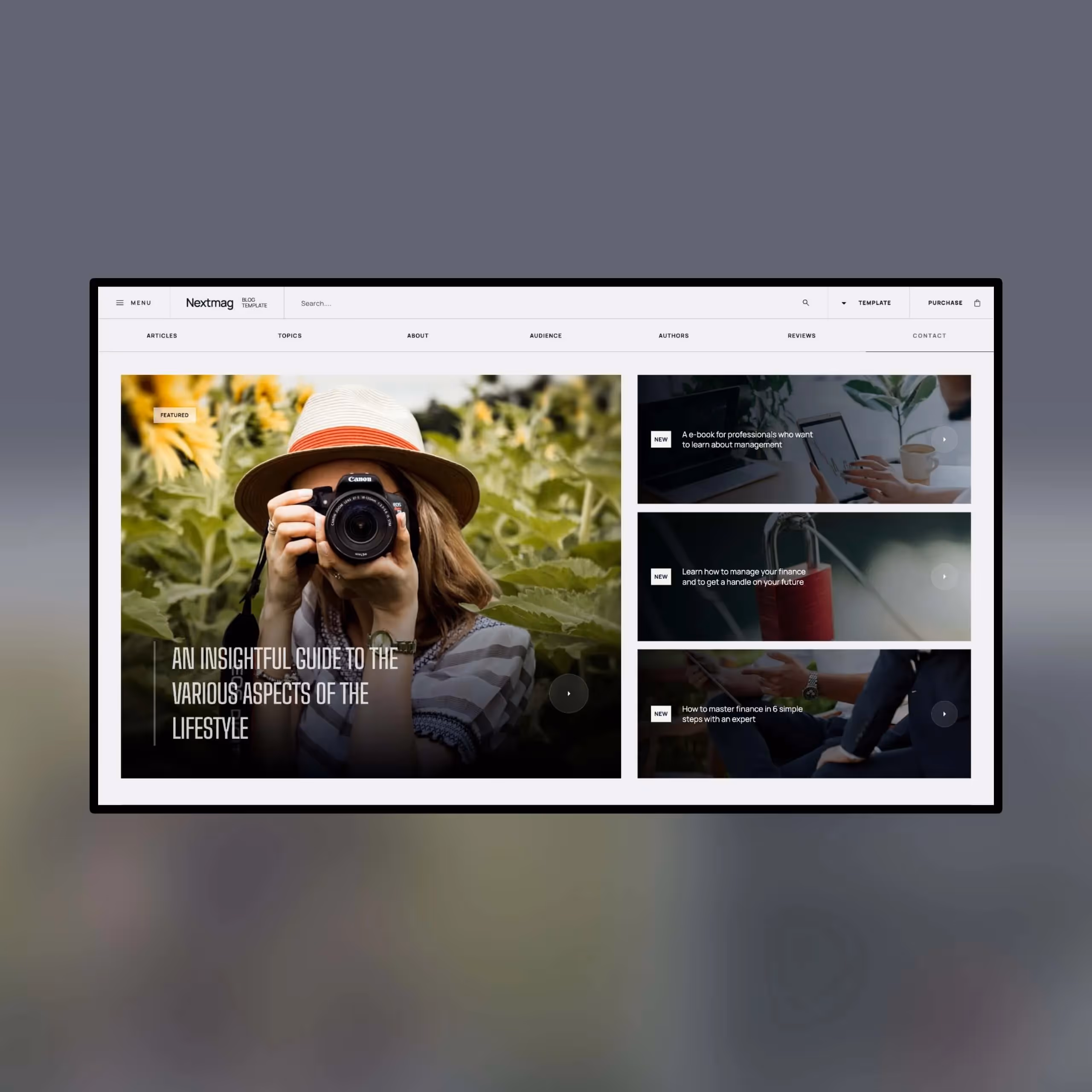 Lifestyle Webflow CMS blog in modern interactive designs