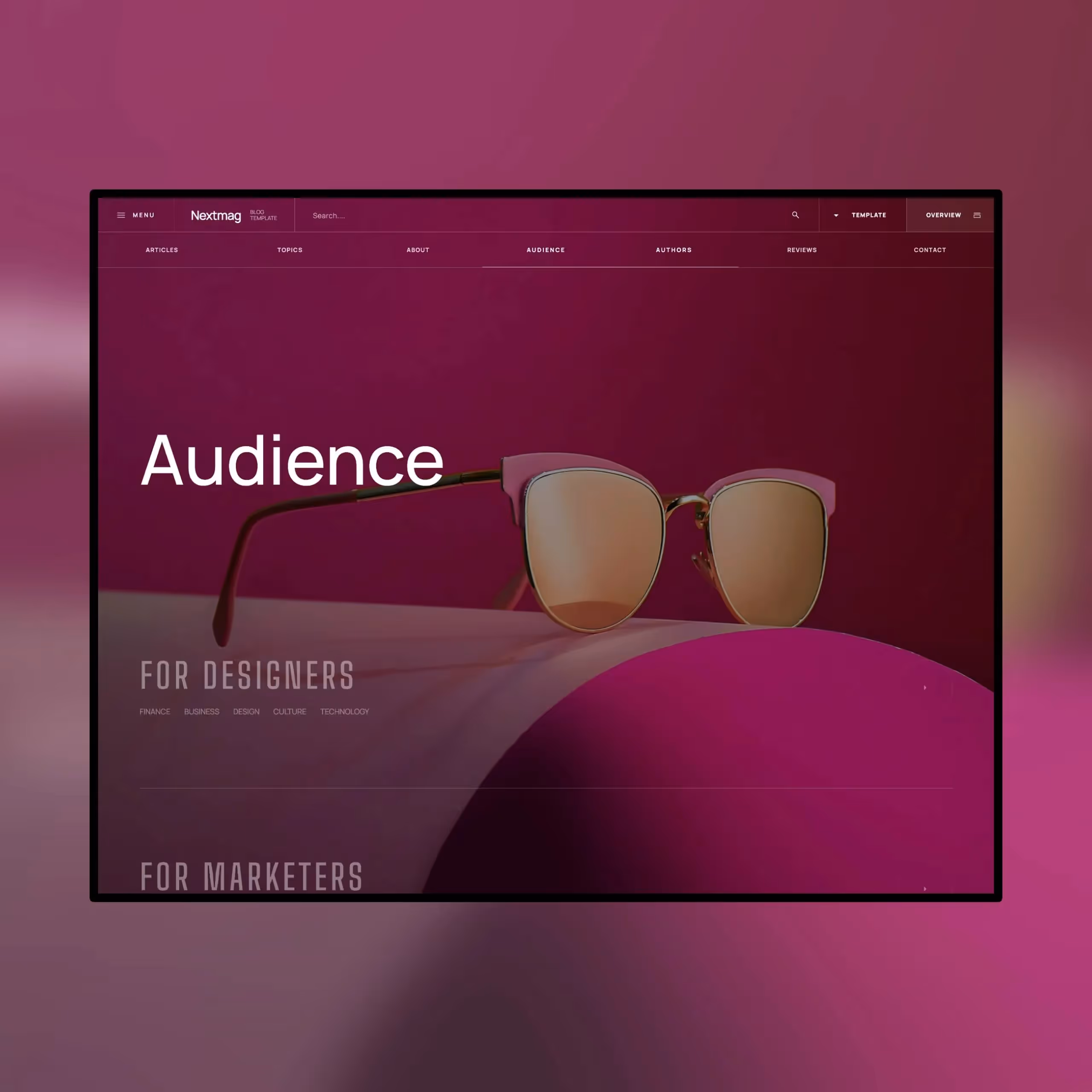 Lifestyle Webflow CMS blog in modern interactive designs