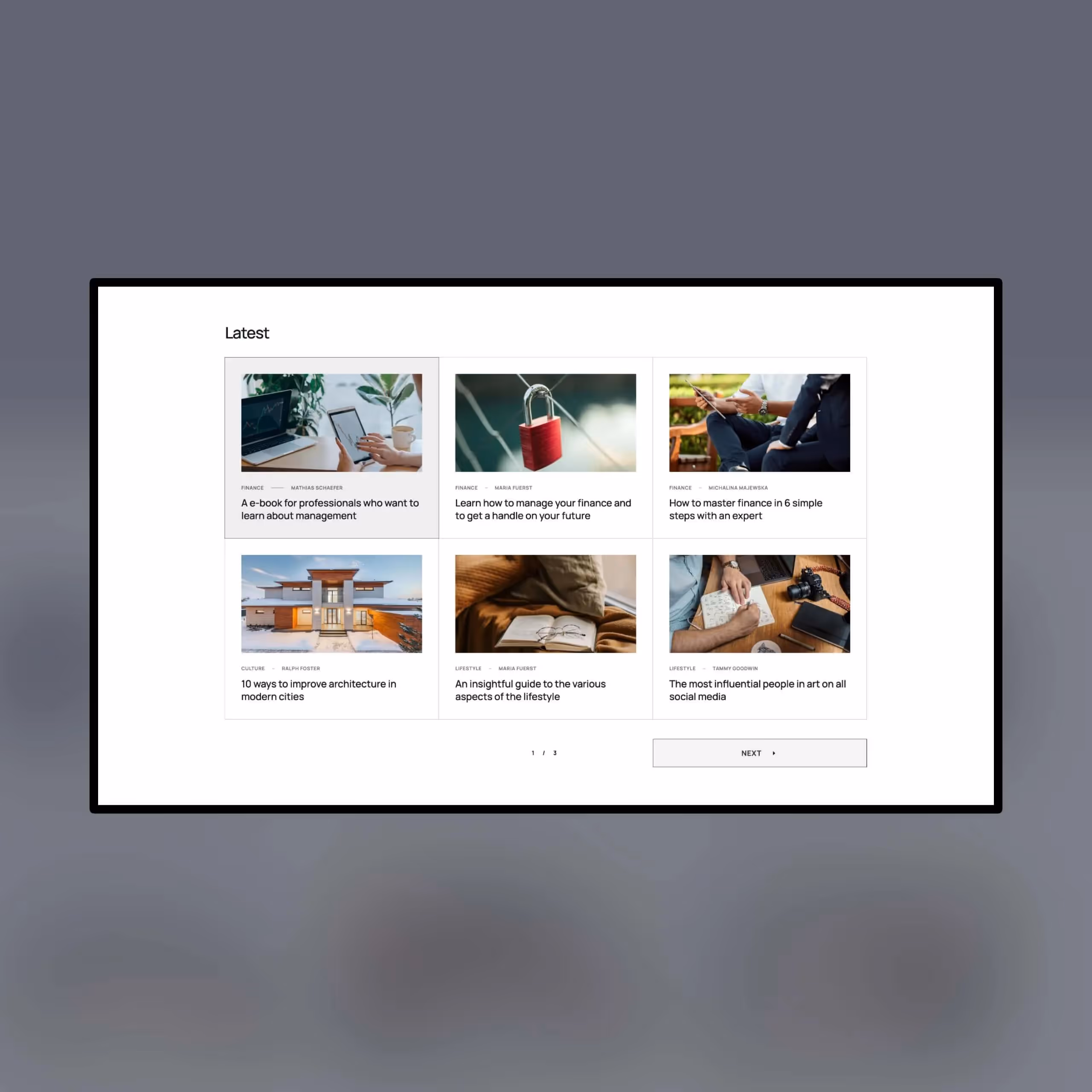 Lifestyle Webflow CMS blog in modern interactive designs