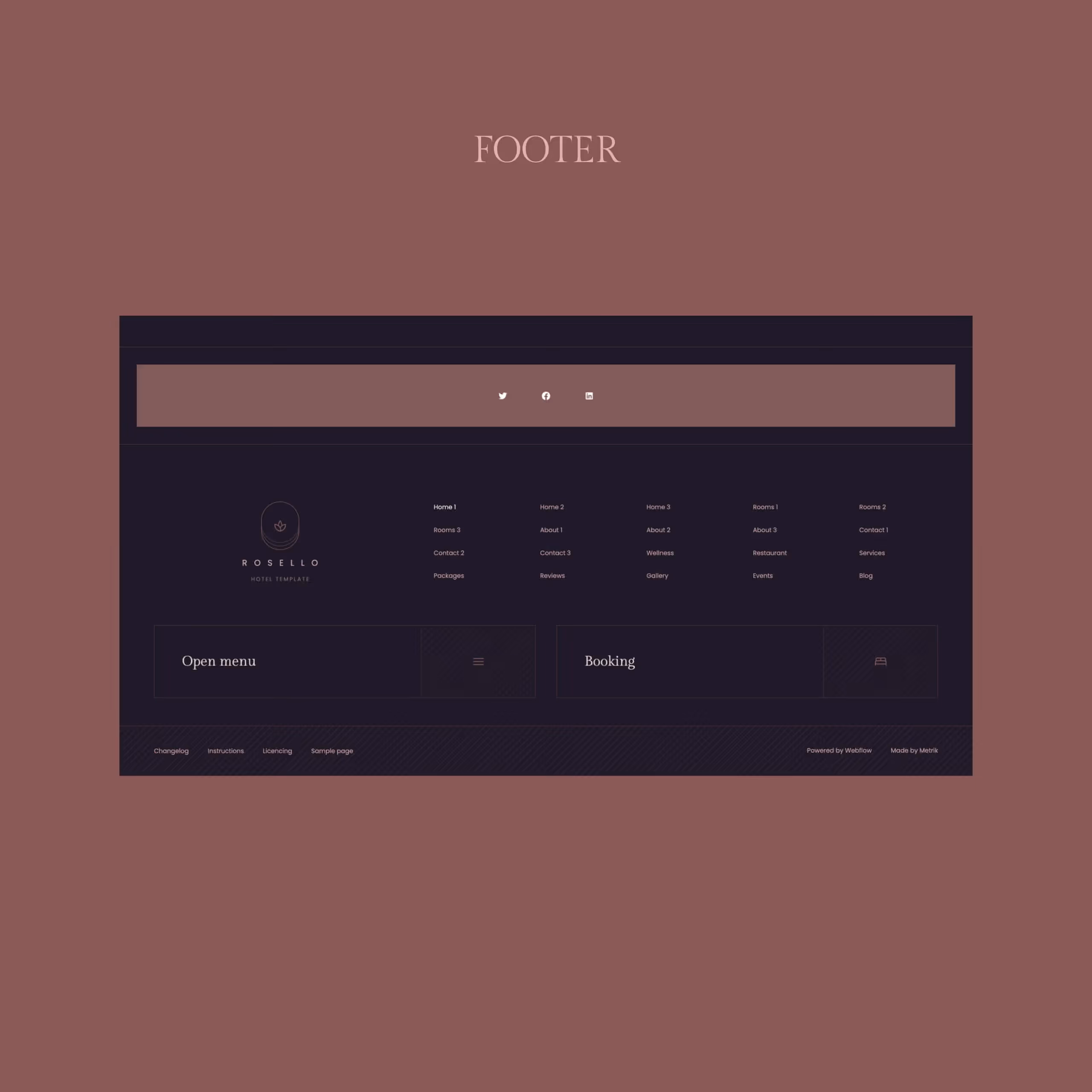 Rosello - Hotel Webflow website template