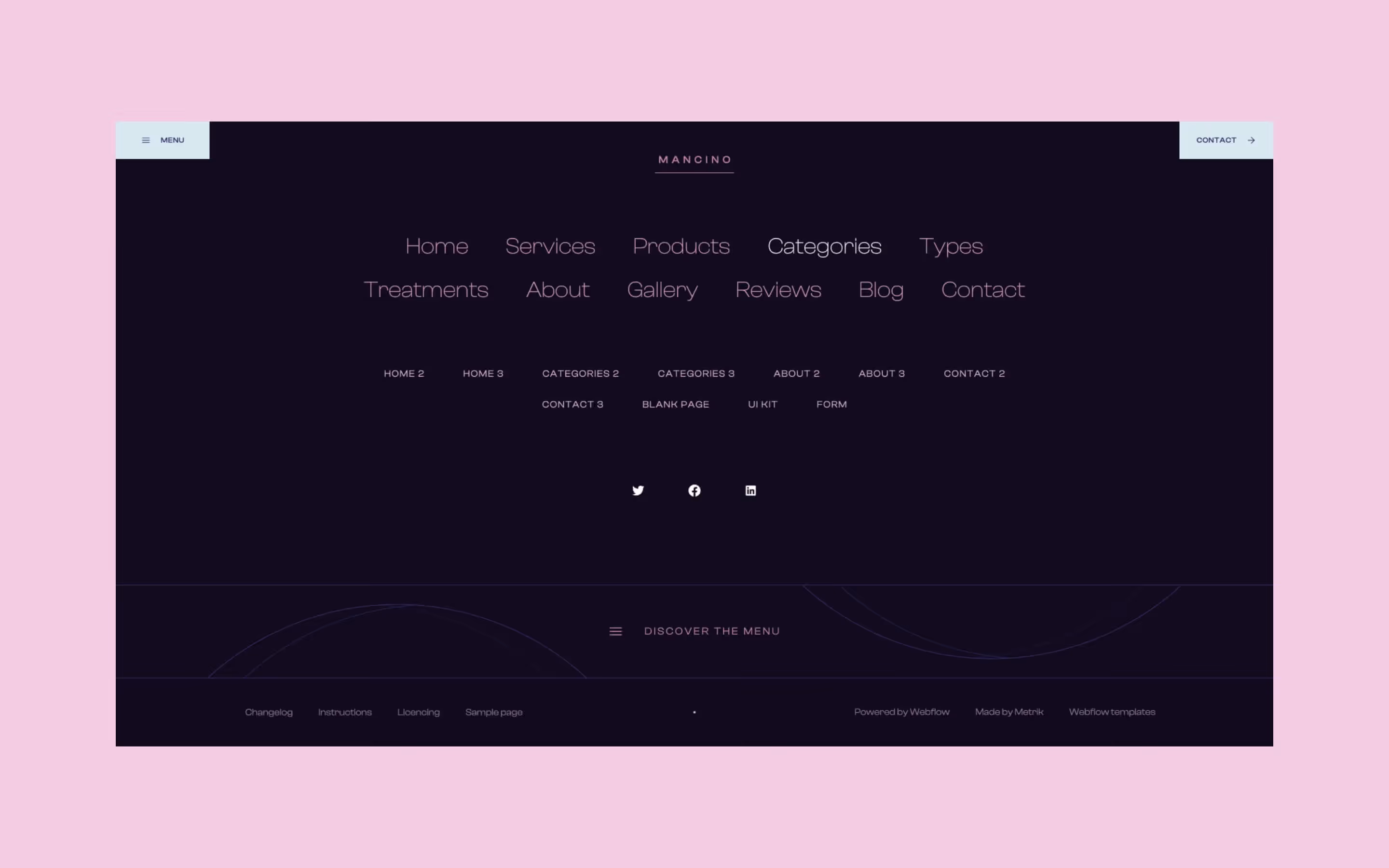 Mancino - Beauty Webflow website template