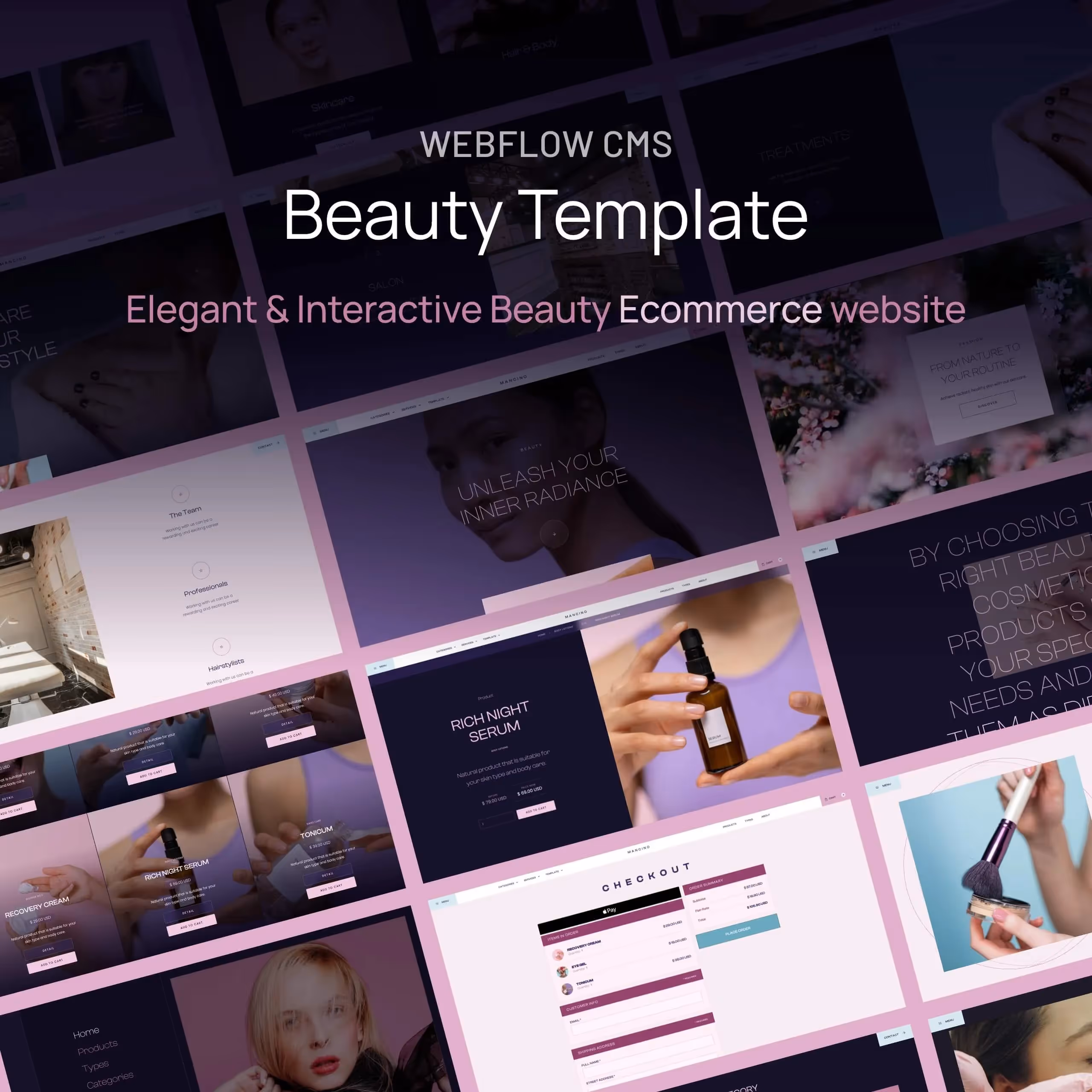 Mancino - Beauty Webflow Ecommerce template