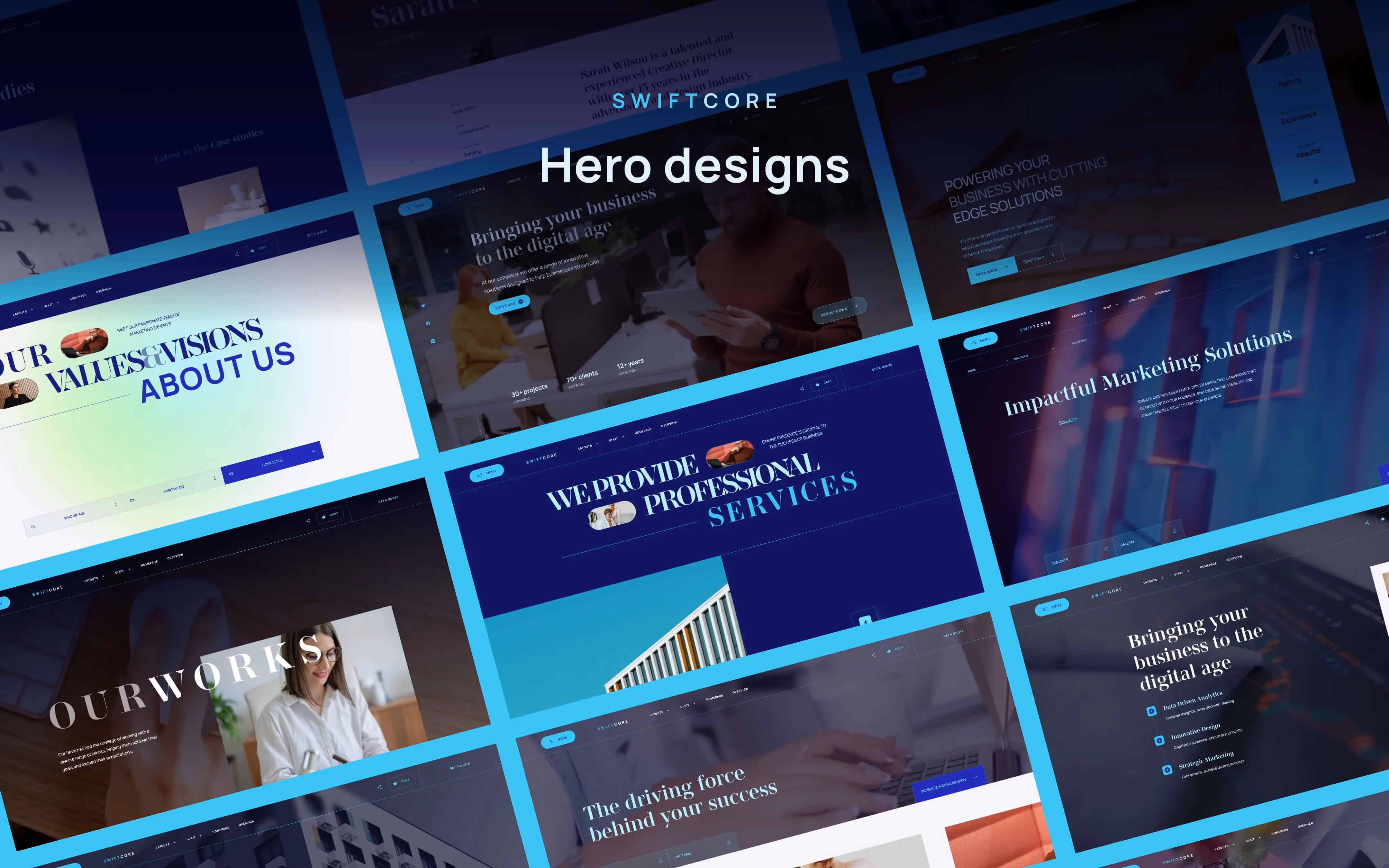 Swiftcore - Designs of the agency Webflow website