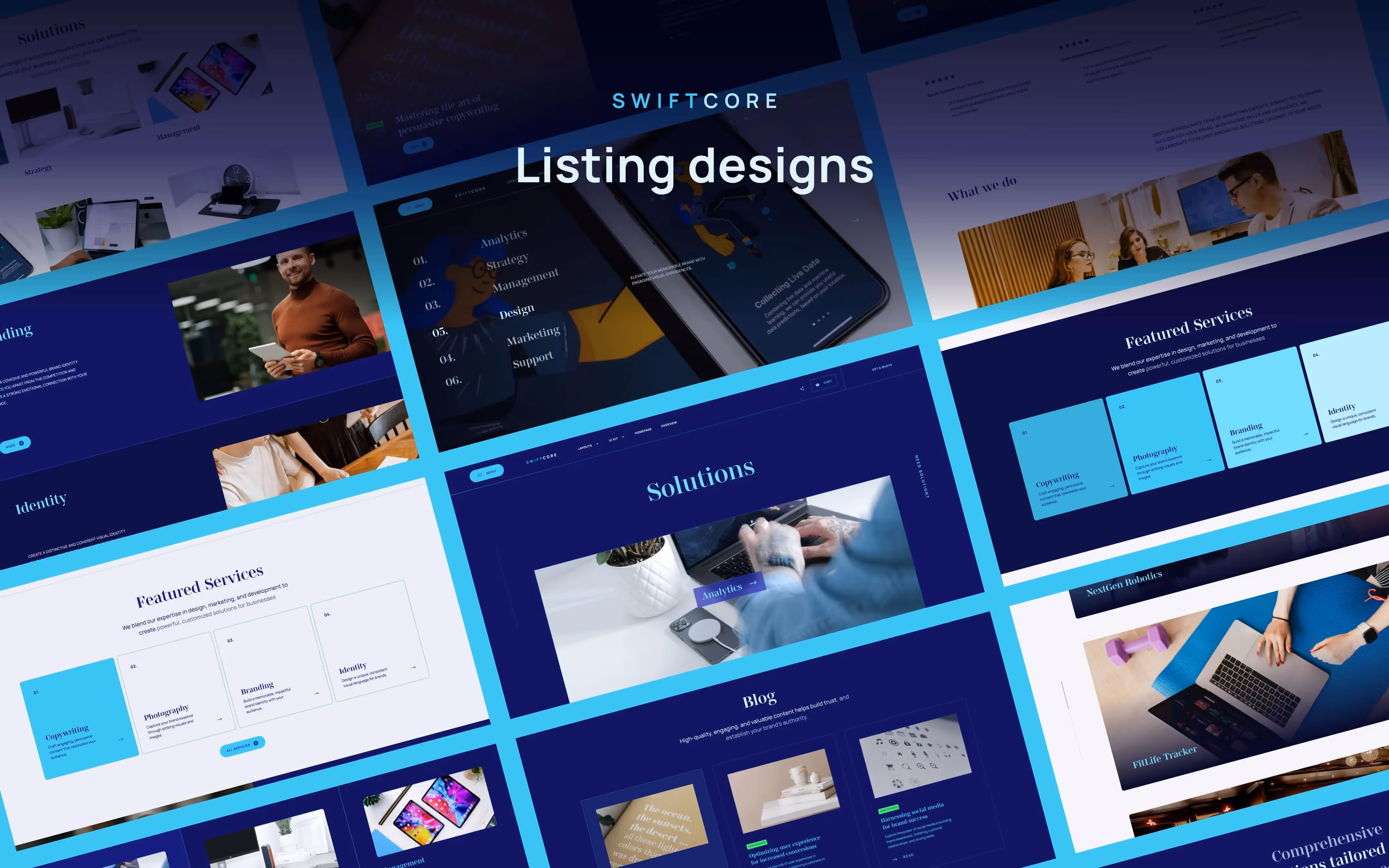 Swiftcore - Designs of the agency Webflow website