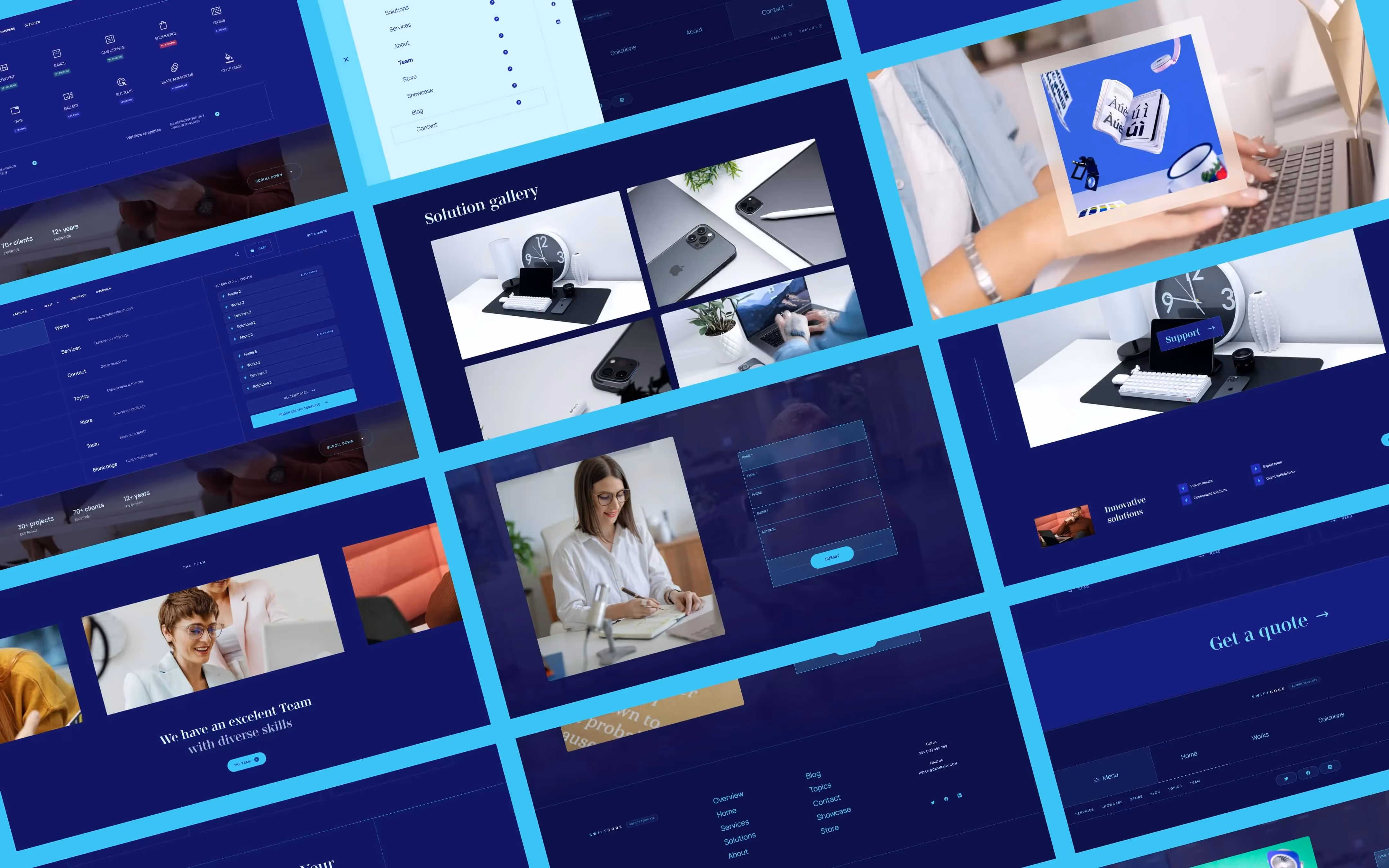 Swiftcore - Designs of the agency Webflow website