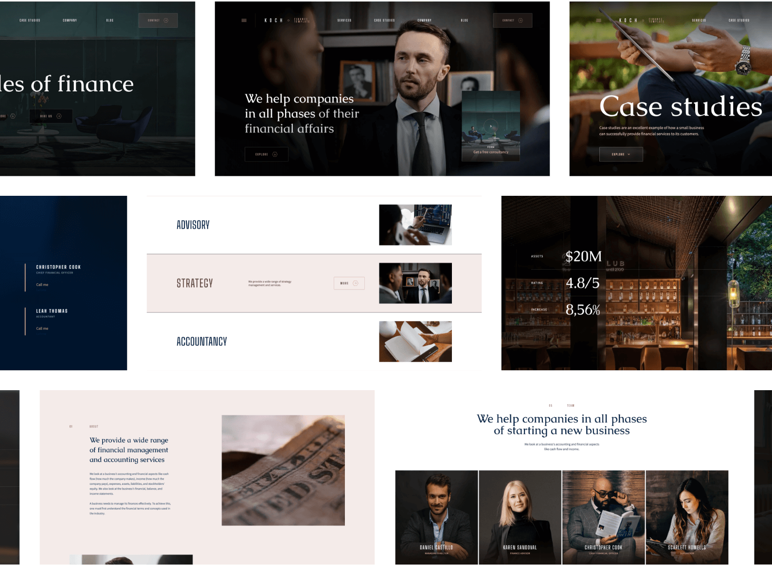 Koch - Exclusive Webflow template for finance firms, fintech brands, and wealth management.
