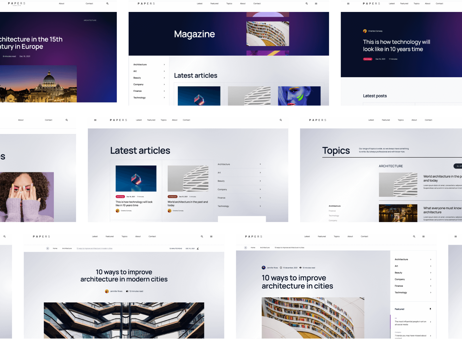 Papers - editorial blog and portfolio Webflow template