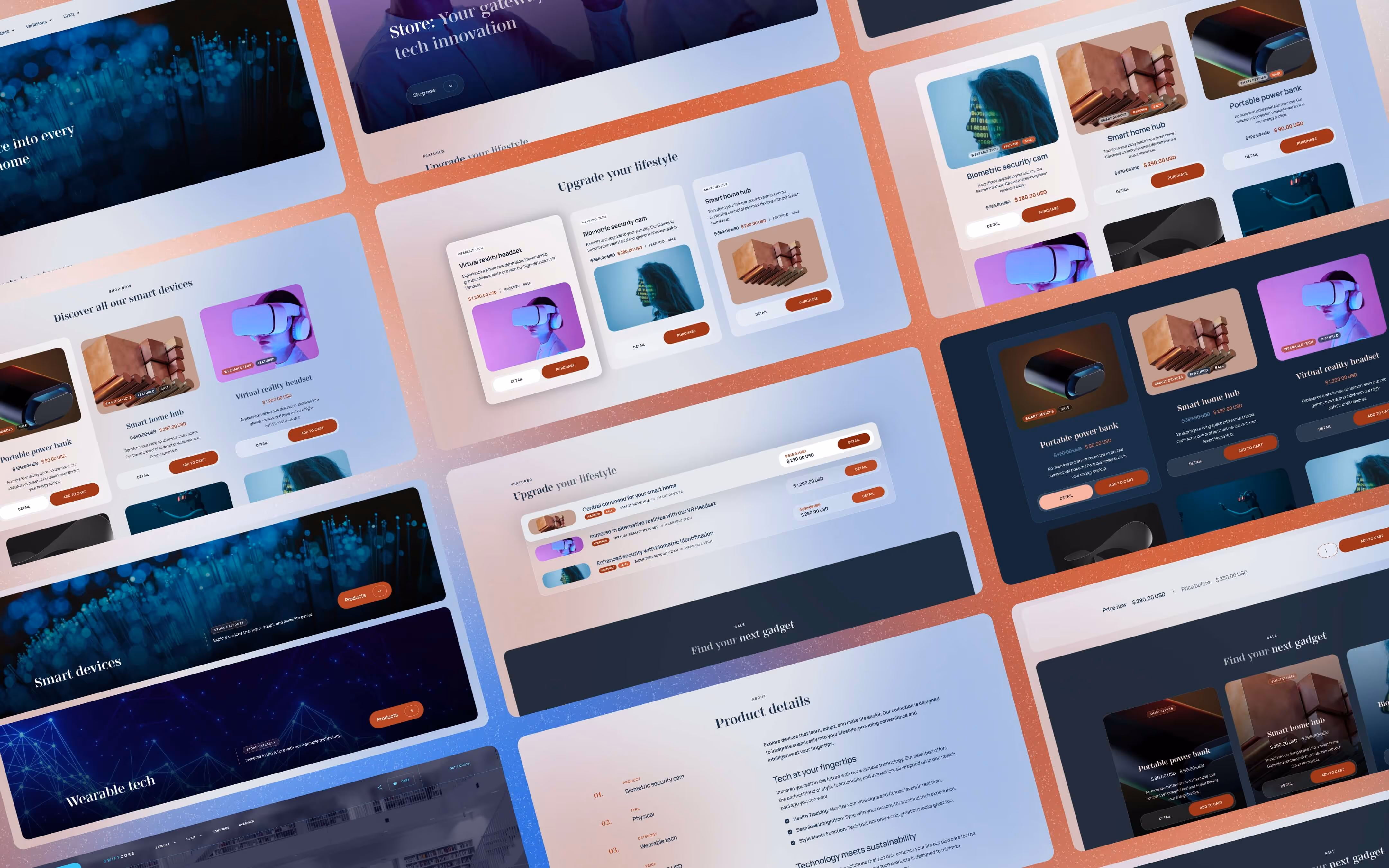 Website designs for the tech startup Webflow template Nebula