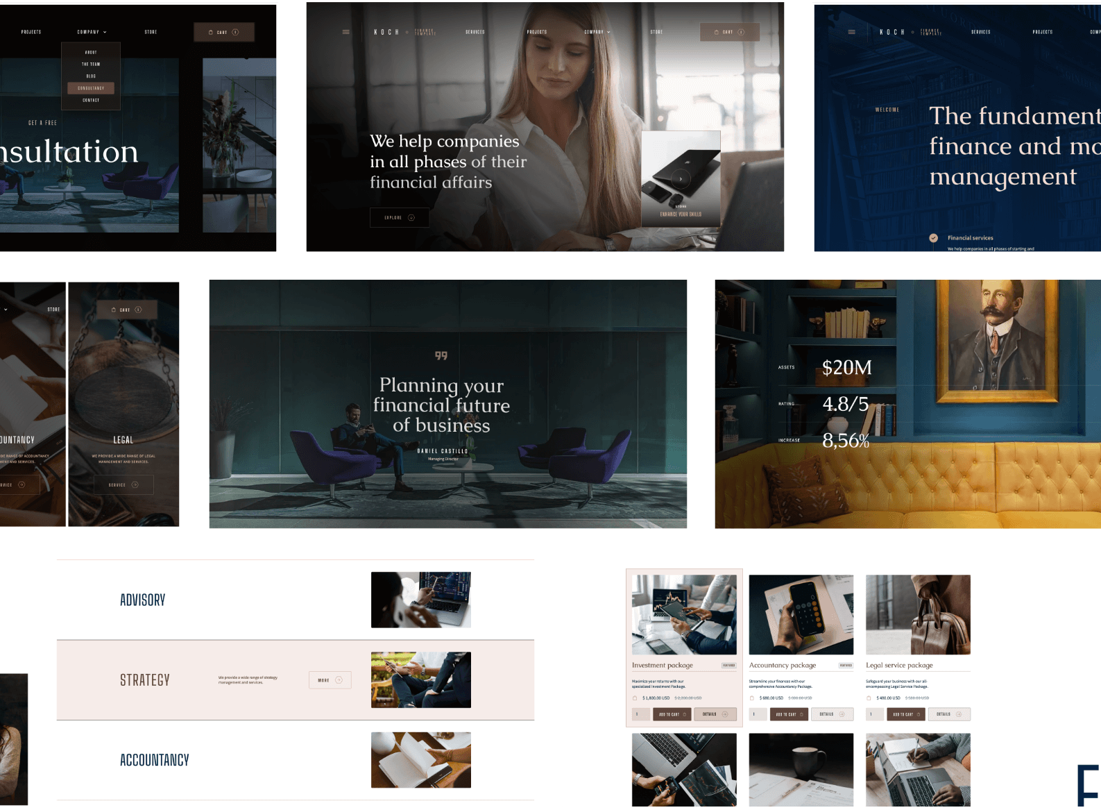 Koch Ecommerce - finance ecommerce Webflow template