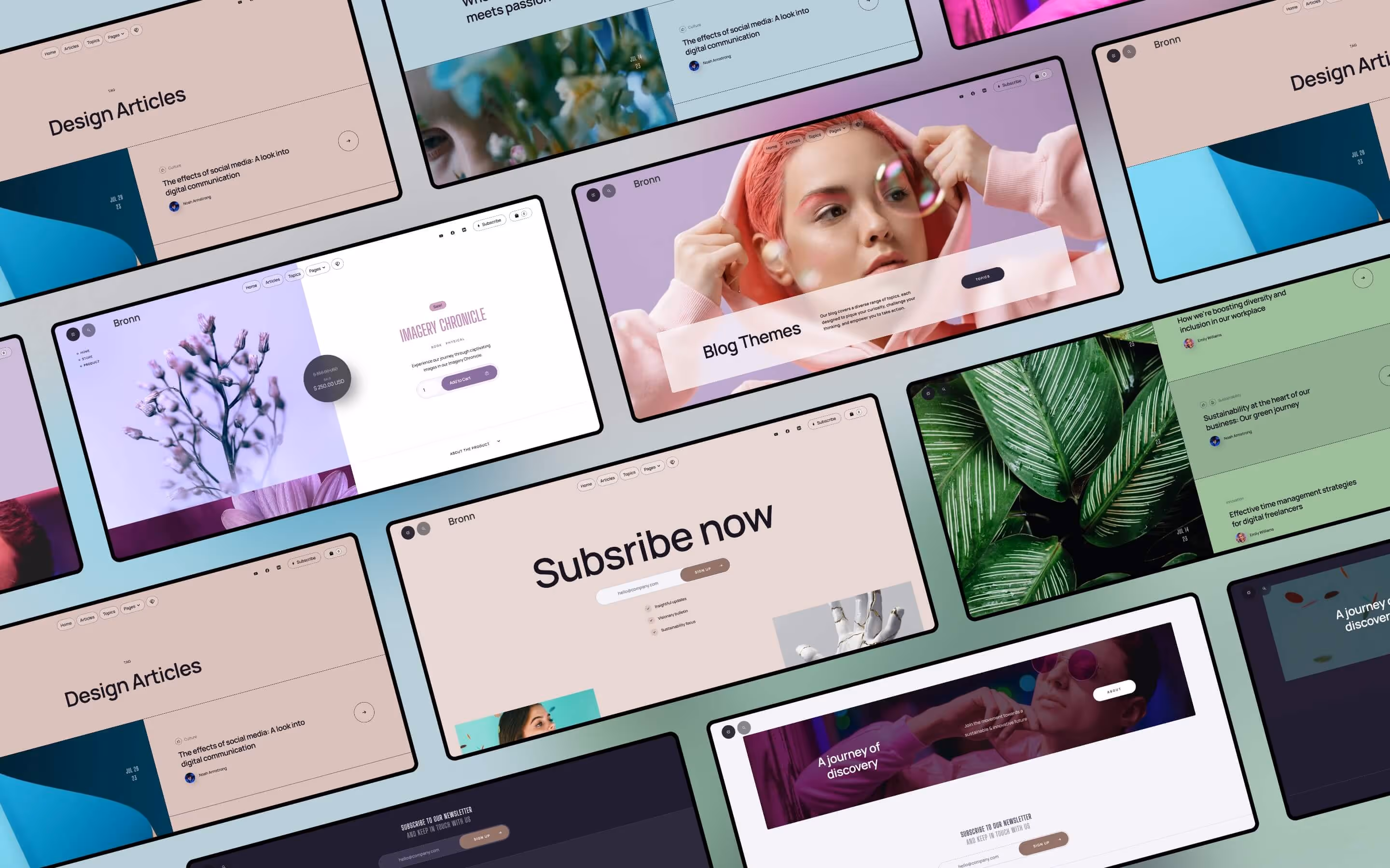 A creative template for a modern blog or magazine web site