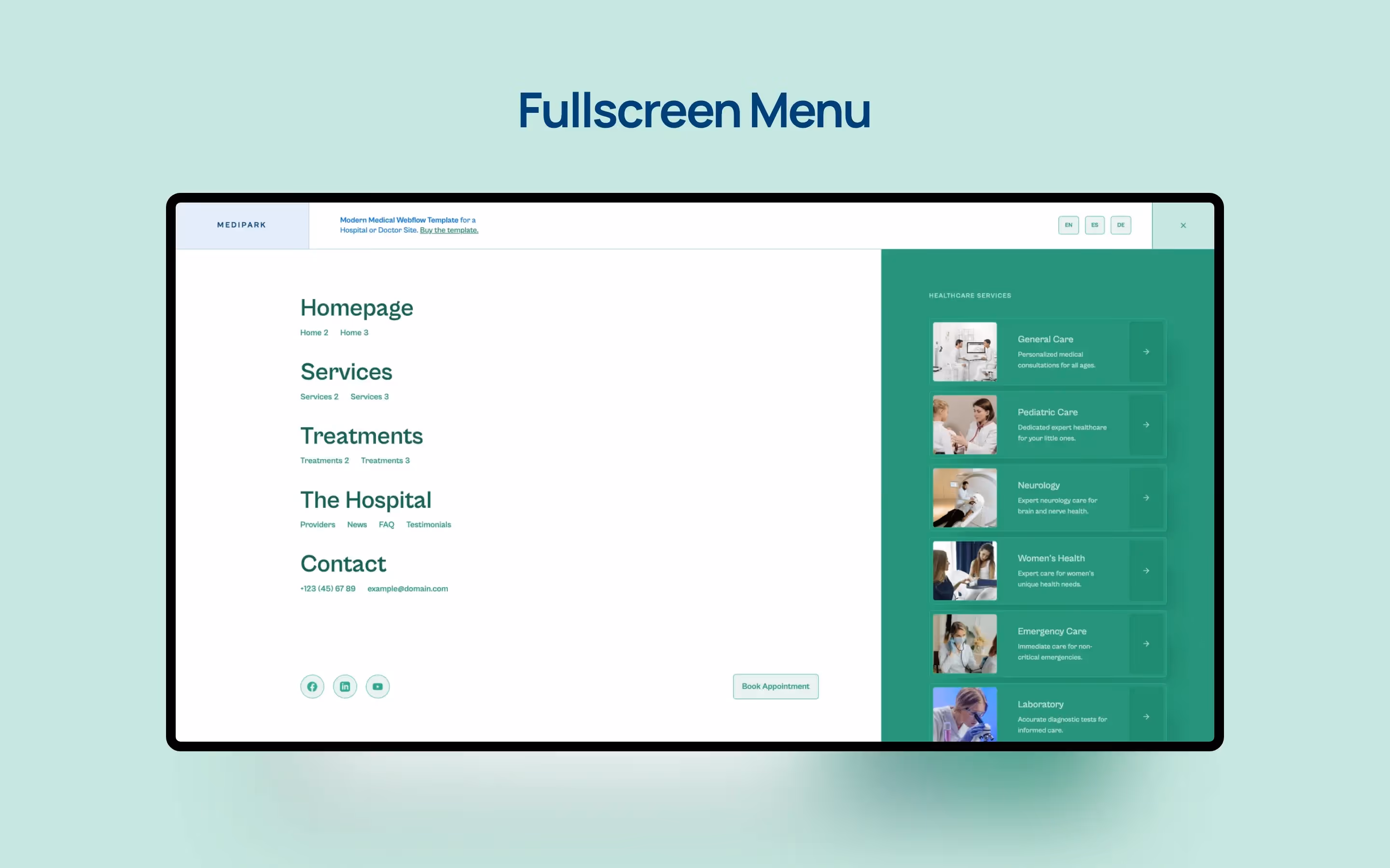 Medipark - Medical Webflow website template