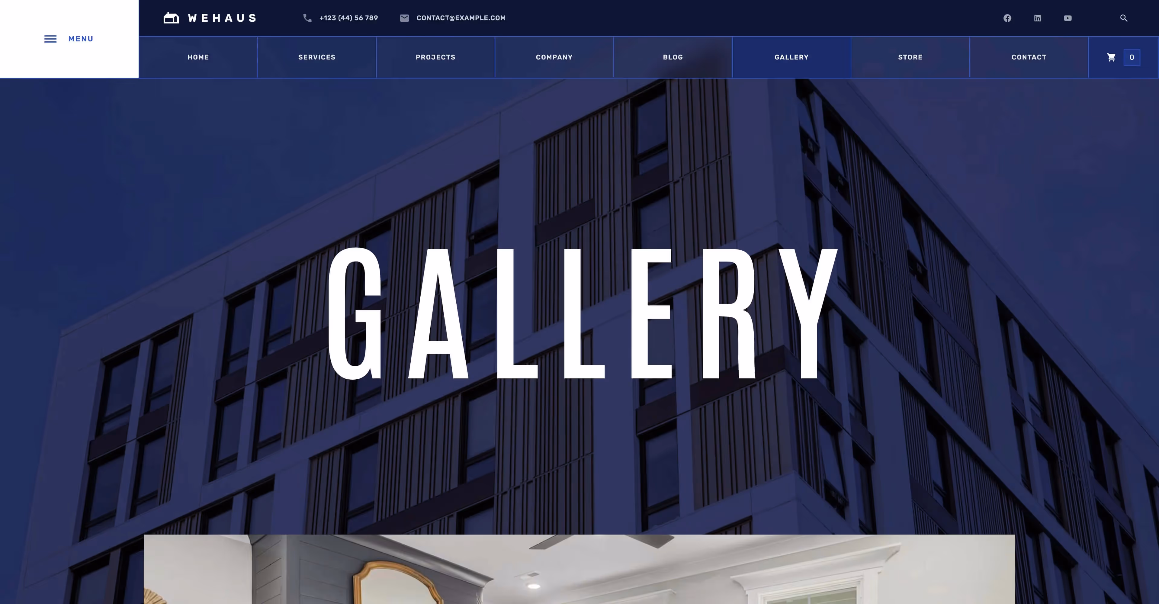 Wehaus: Construction business Webflow template screen