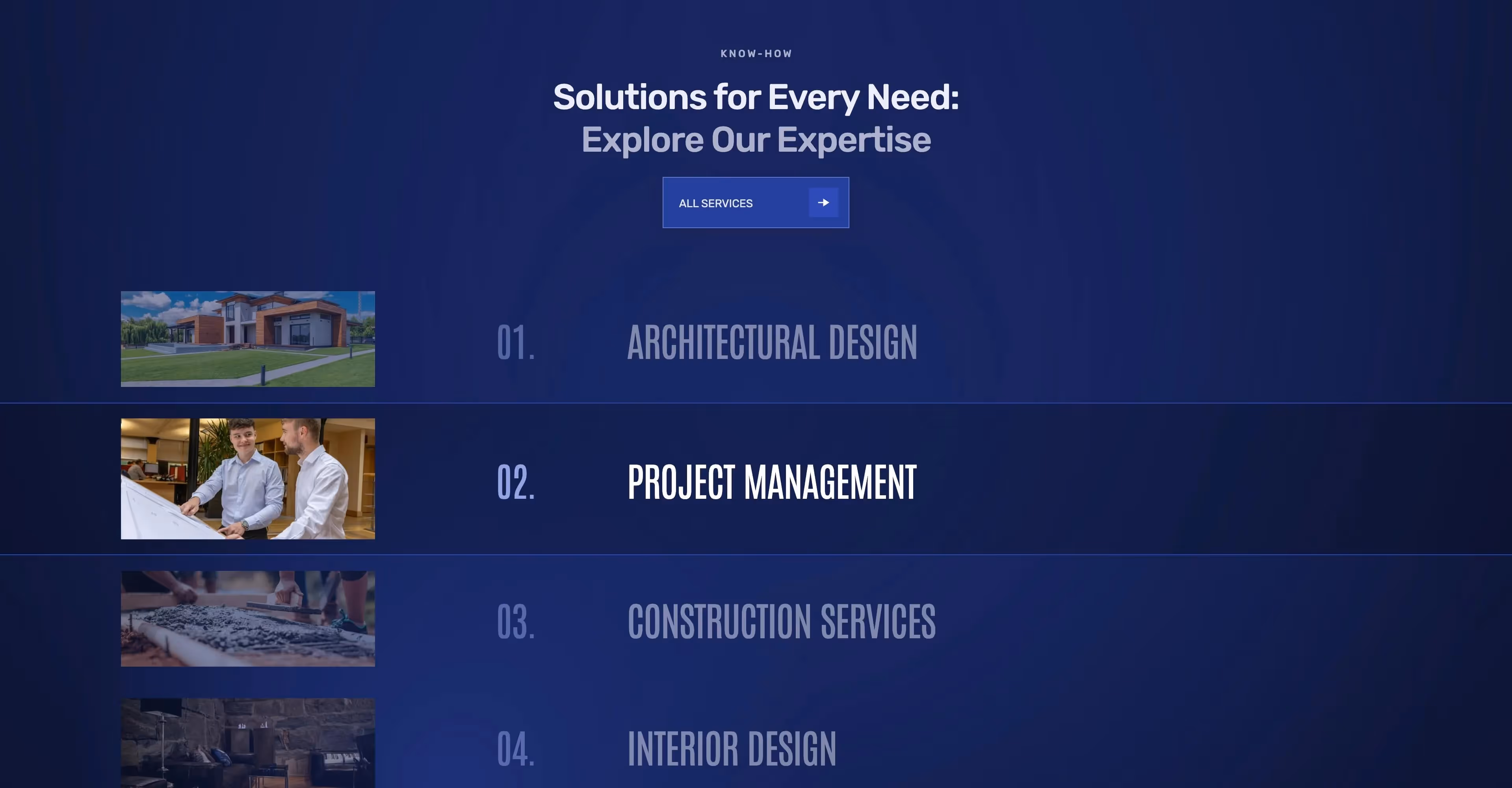 Wehaus: Construction business Webflow template screen