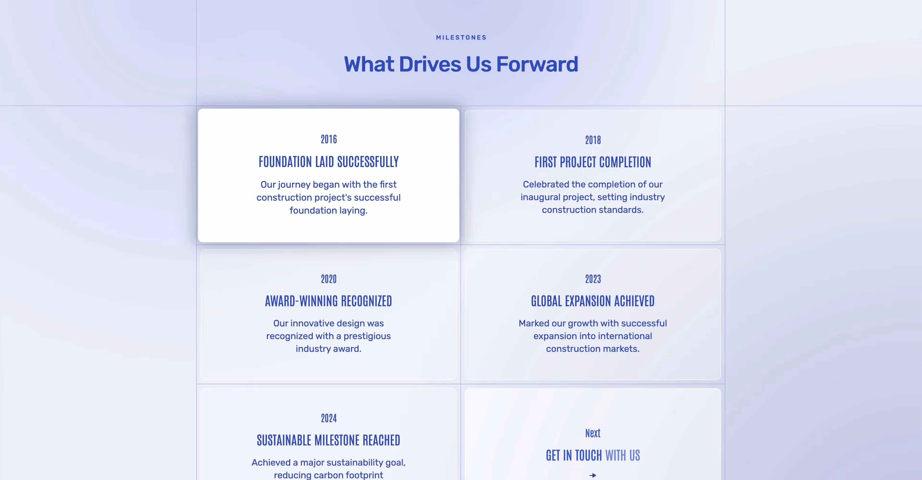 Wehaus: Construction business Webflow template screen