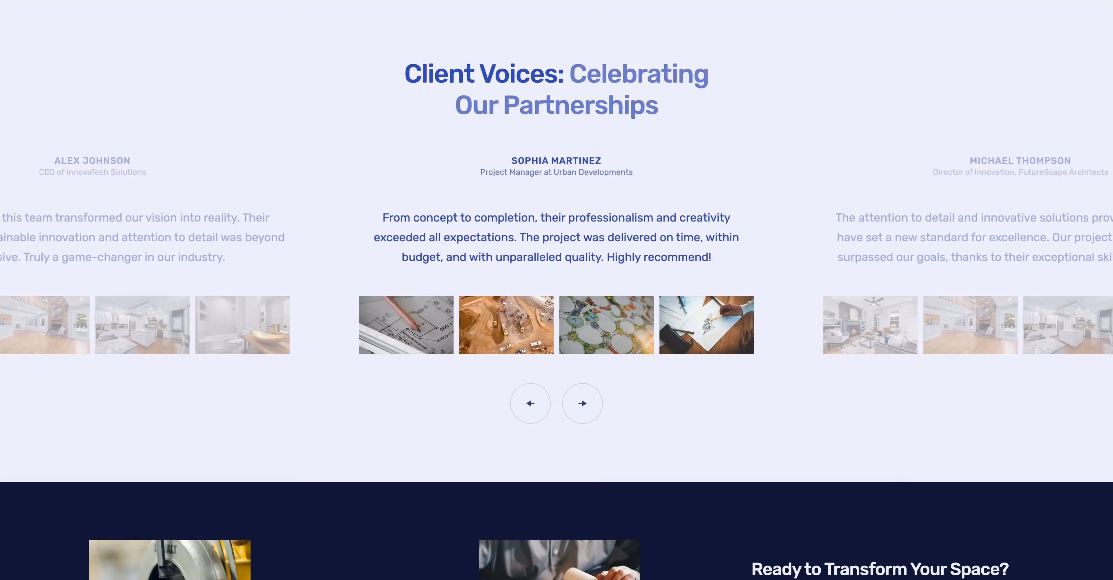 Wehaus: Construction business Webflow template screen