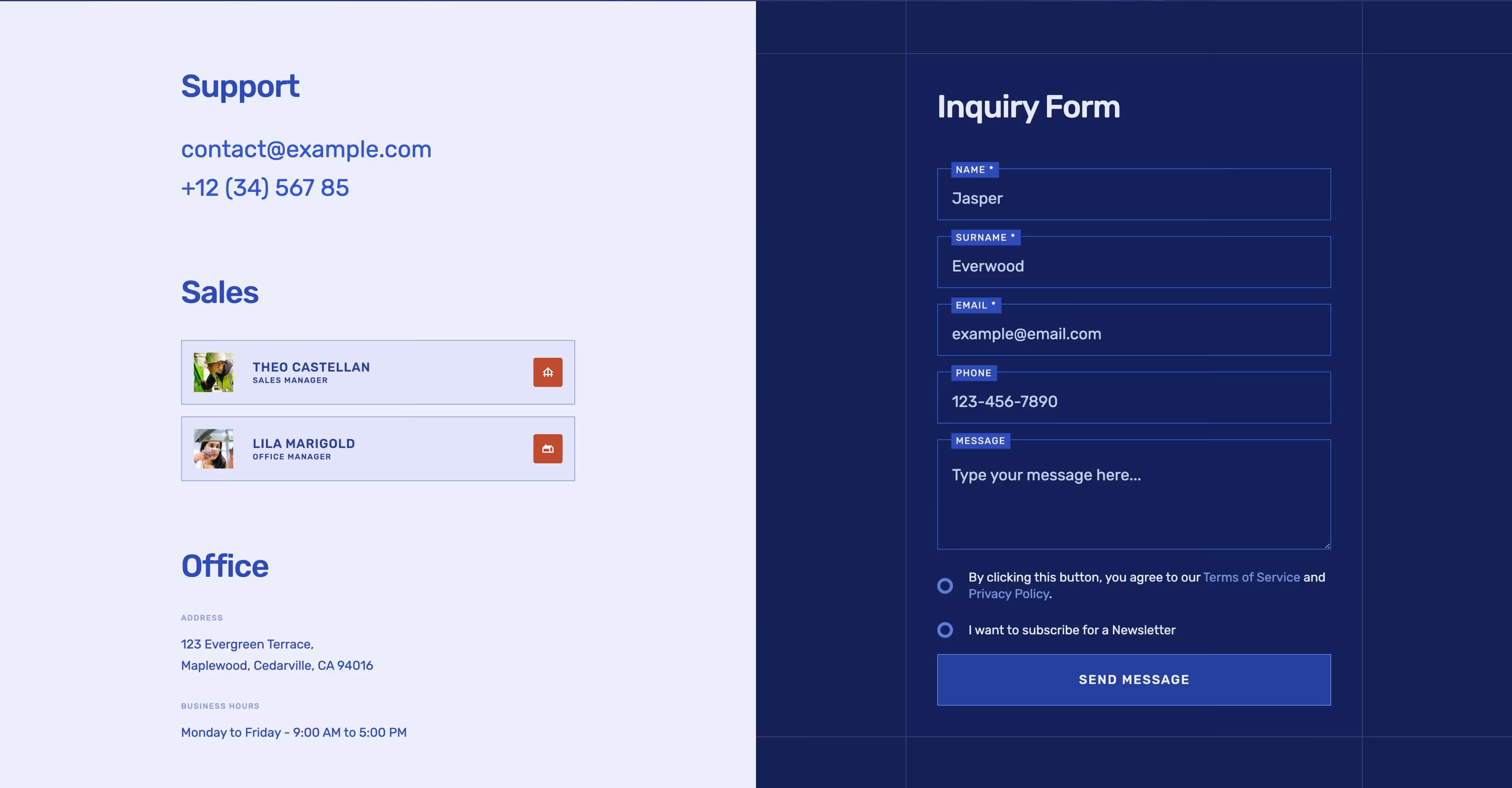 Wehaus: Construction business Webflow template screen