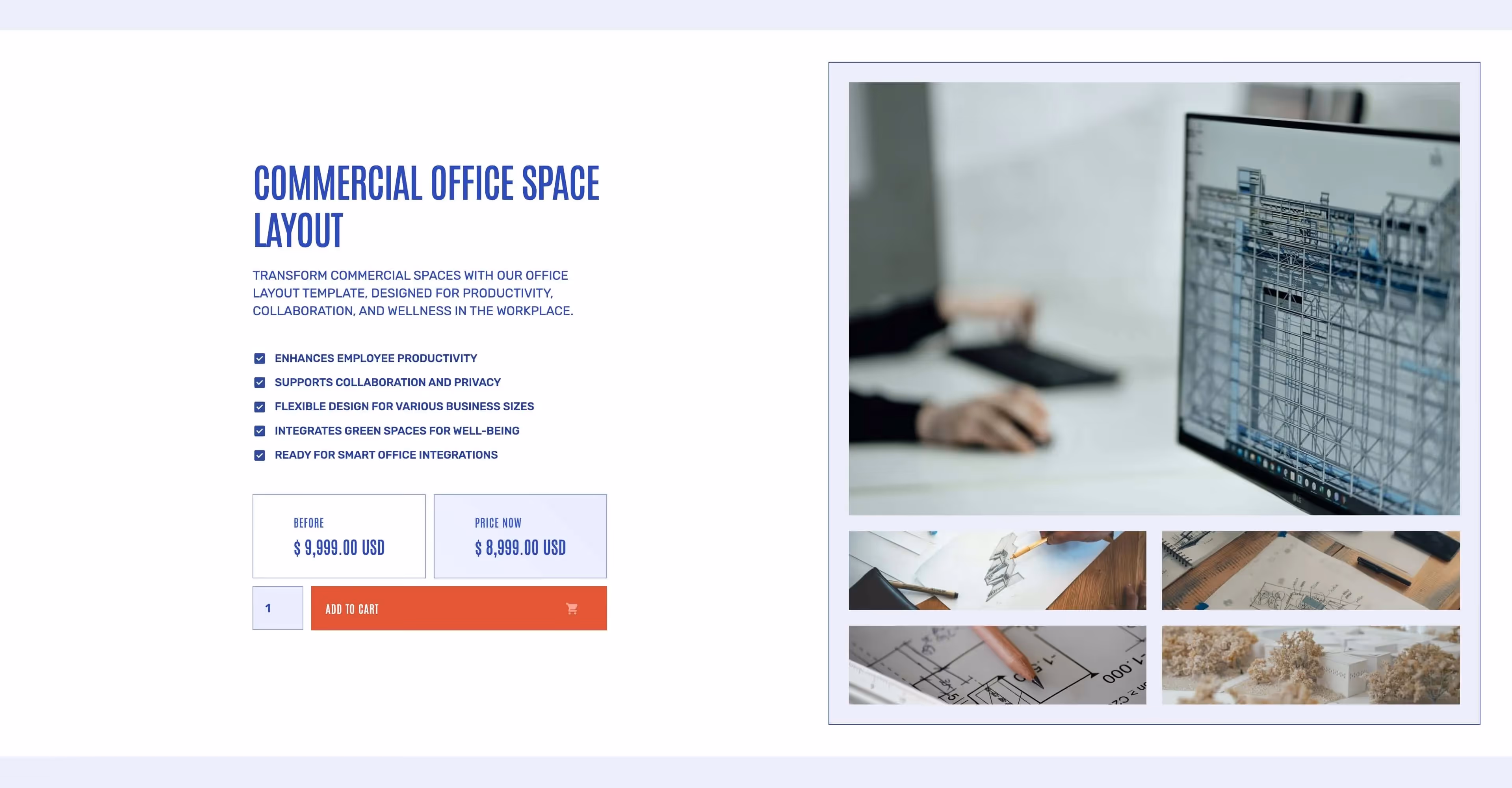 Wehaus: Construction business Webflow template screen