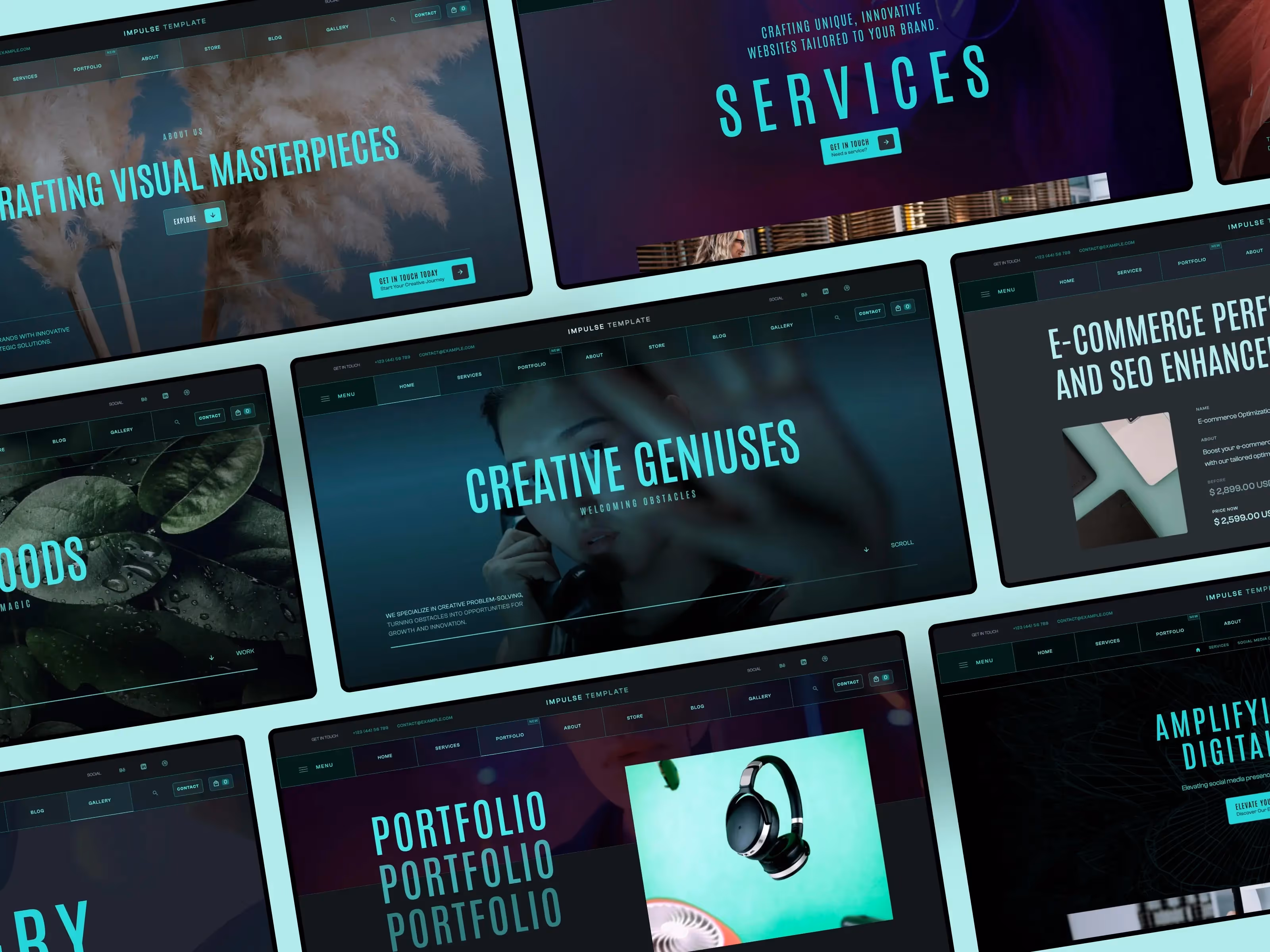 Impulse - Portfolio creative Webflow website template