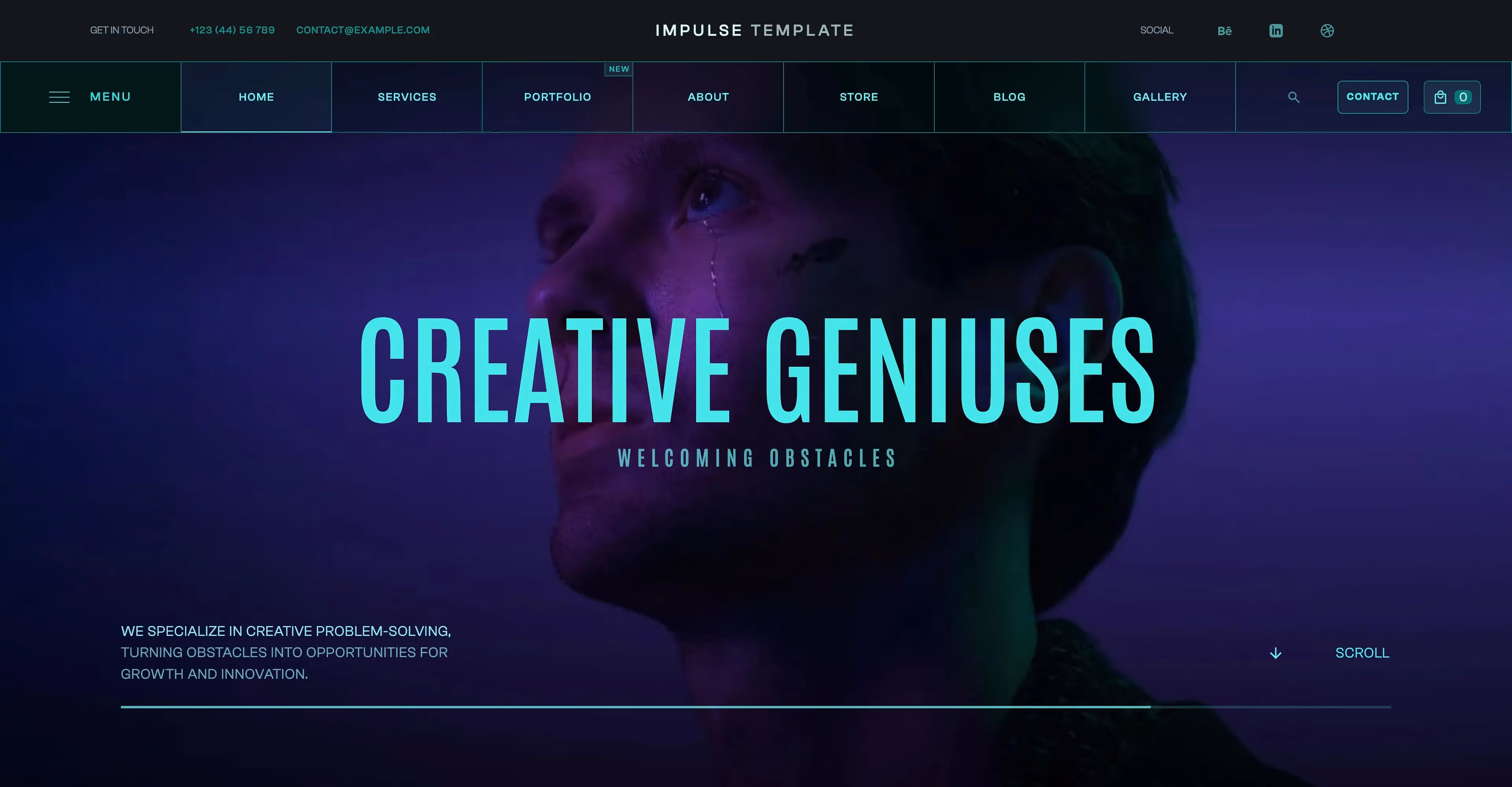 Impulse - Portfolio creative Webflow website template