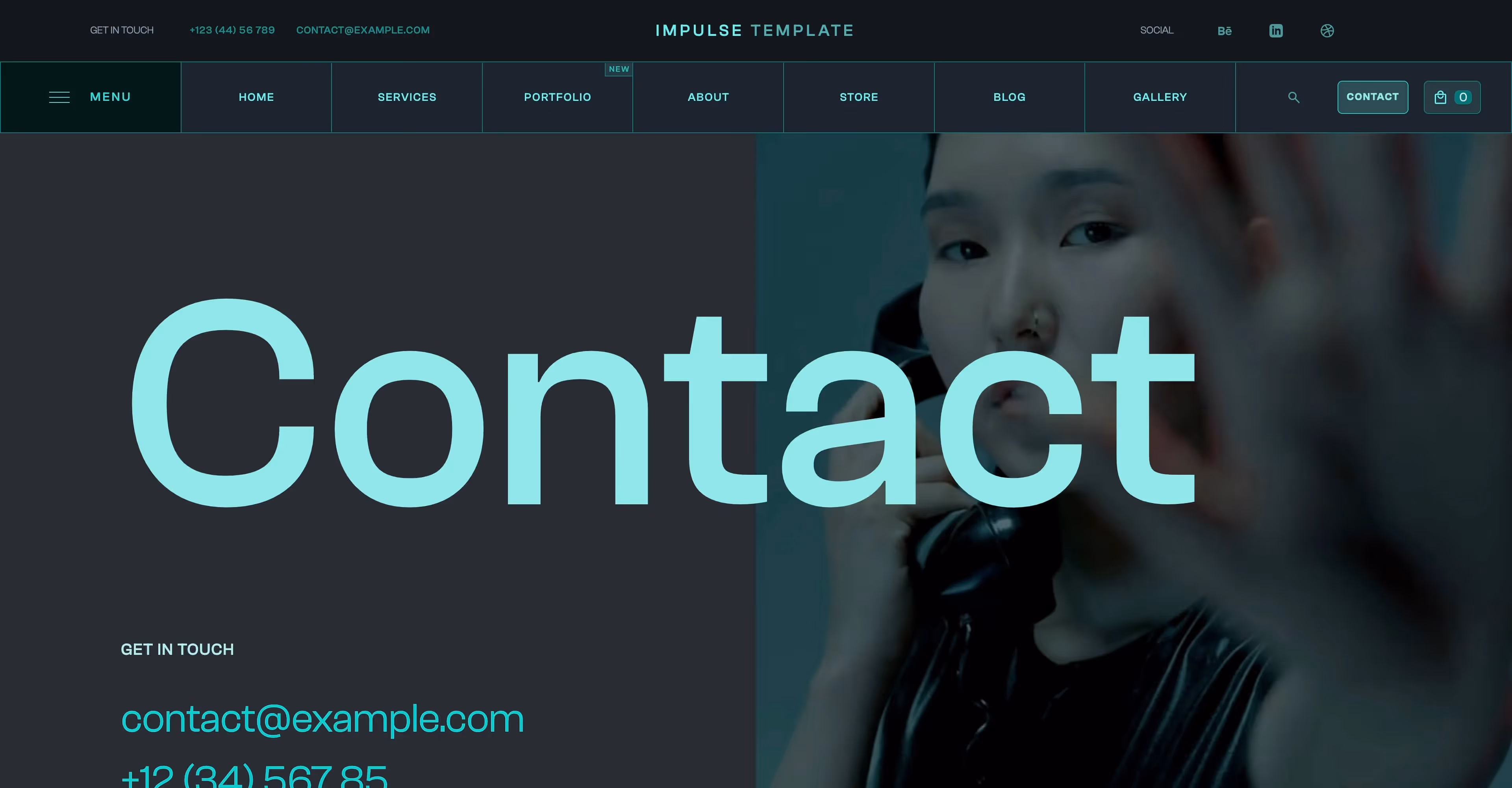 Impulse - Portfolio creative Webflow website template