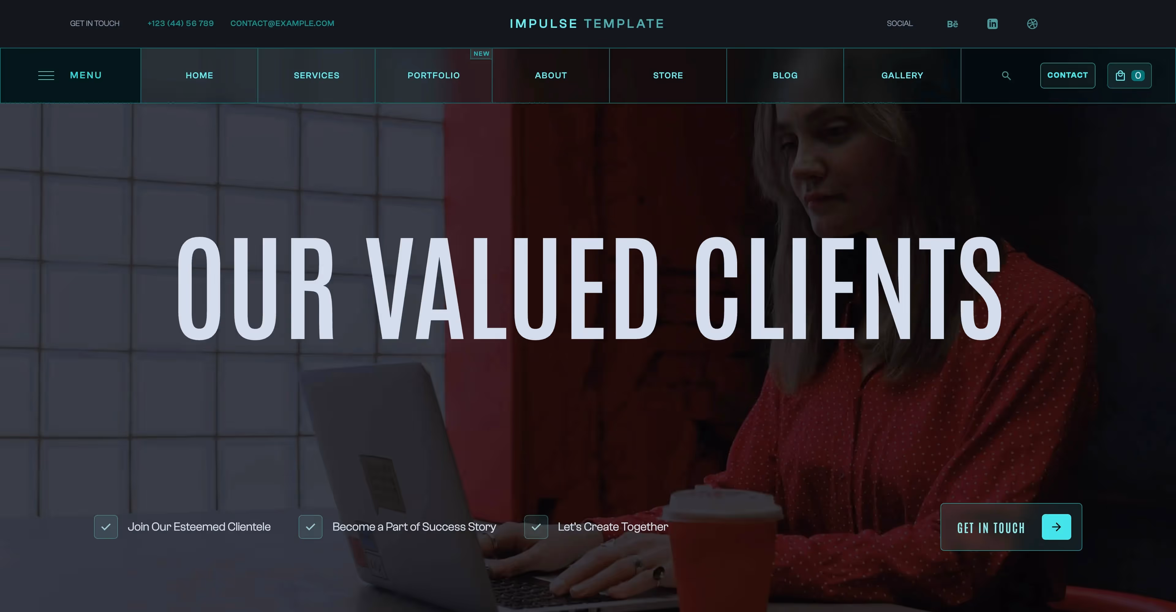 Impulse - Portfolio creative Webflow website template