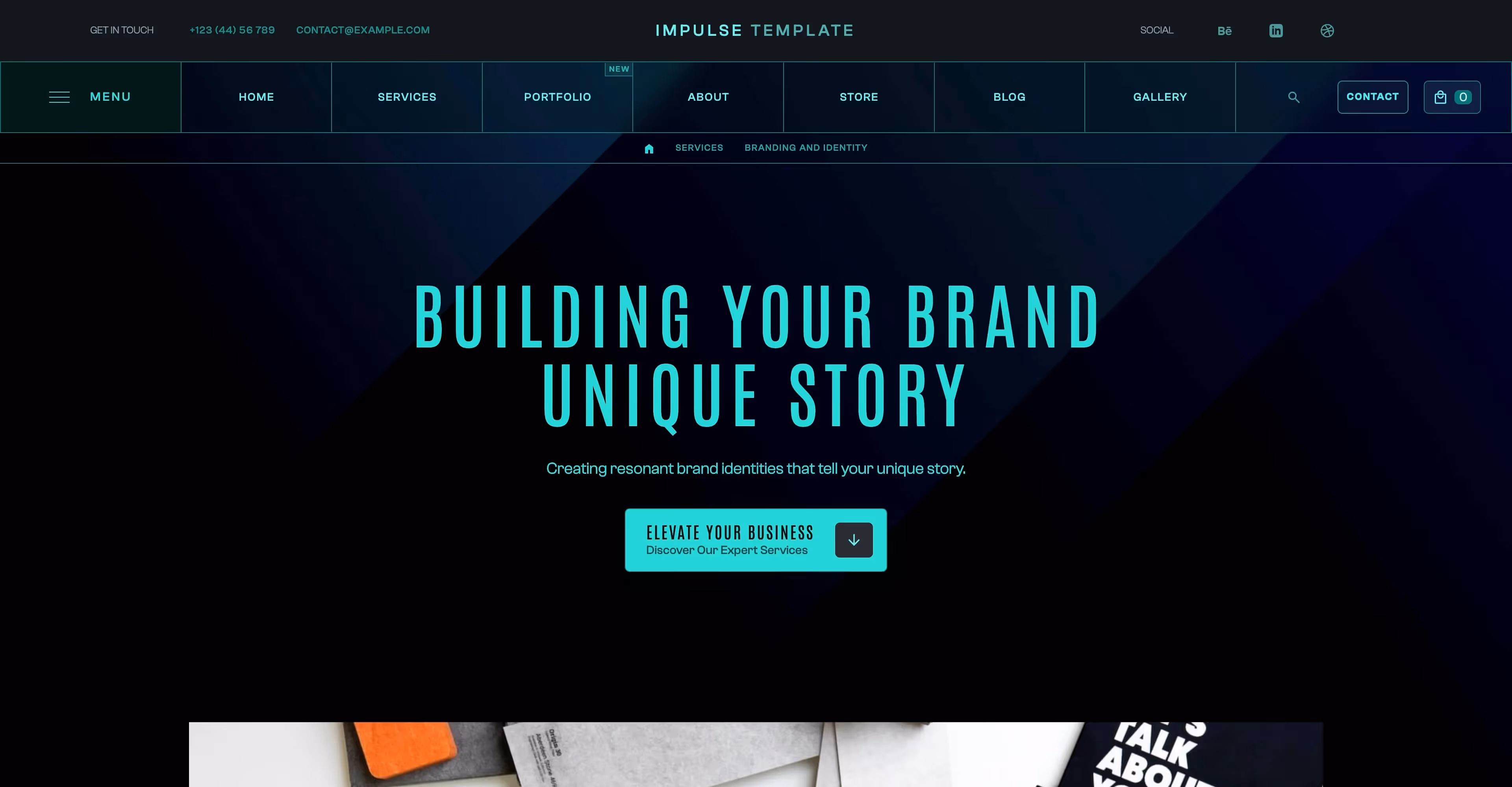 Impulse - Portfolio creative Webflow website template