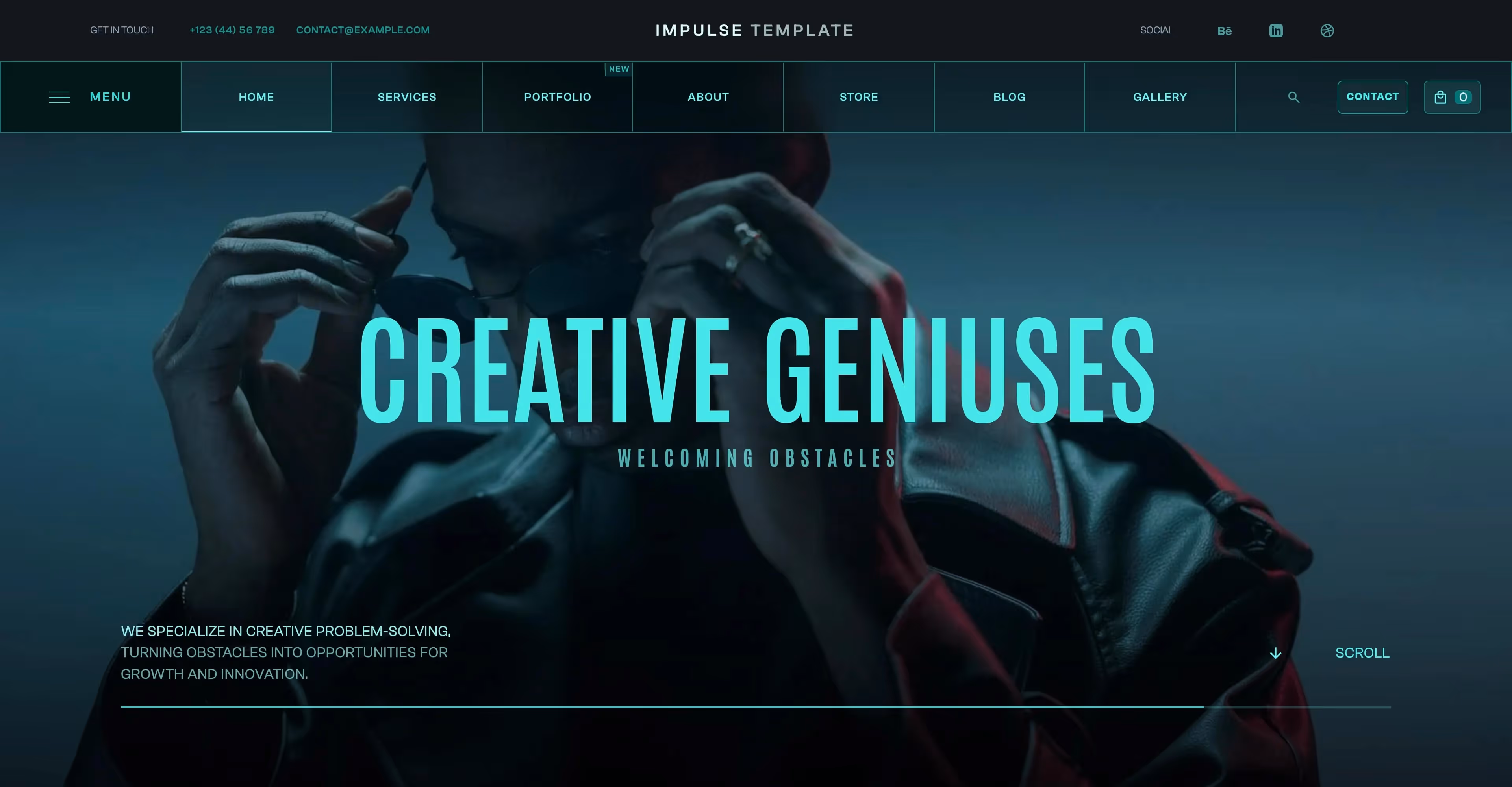 Impulse - Portfolio creative Webflow website template