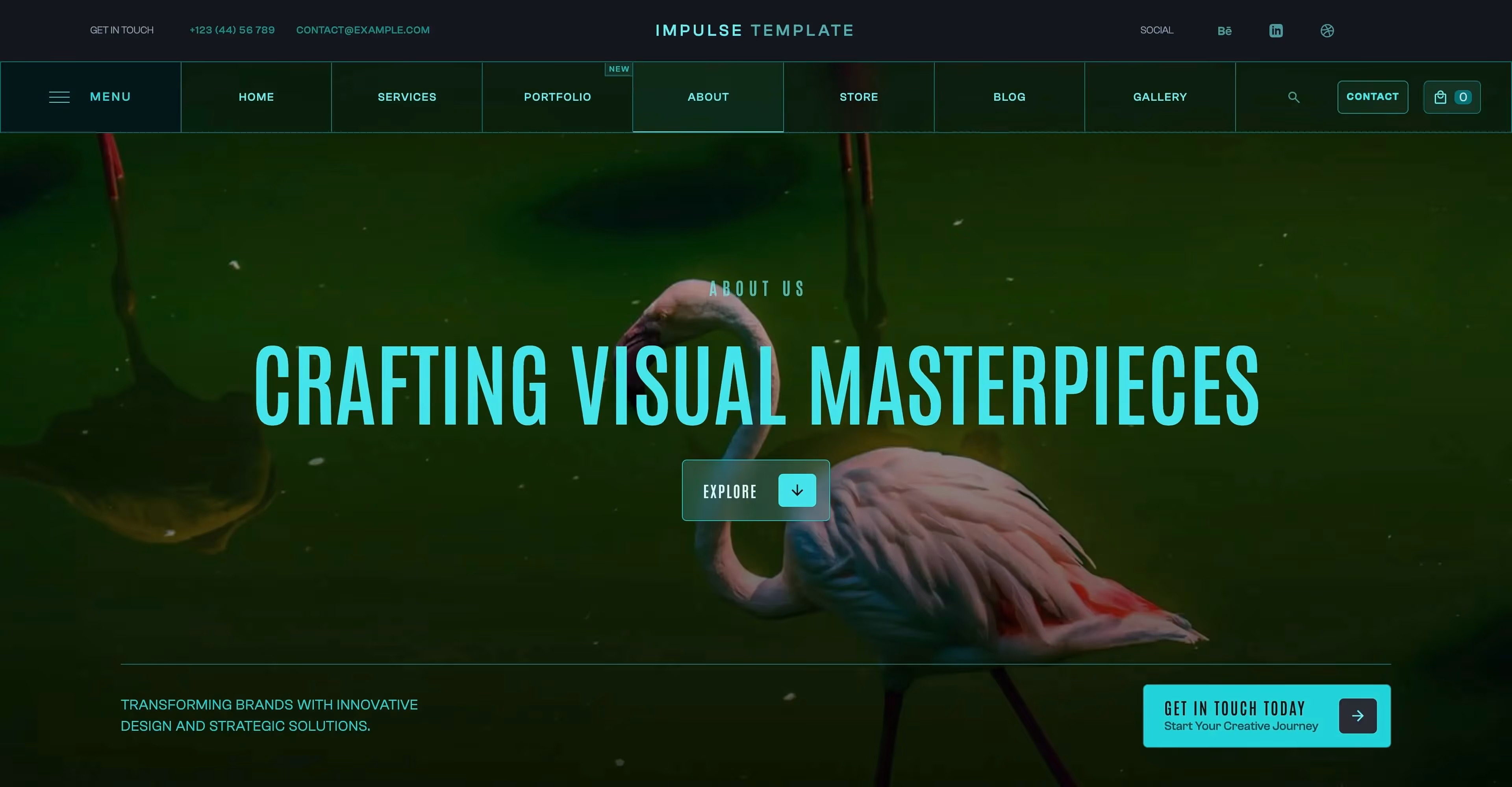 Impulse - Portfolio creative Webflow website template