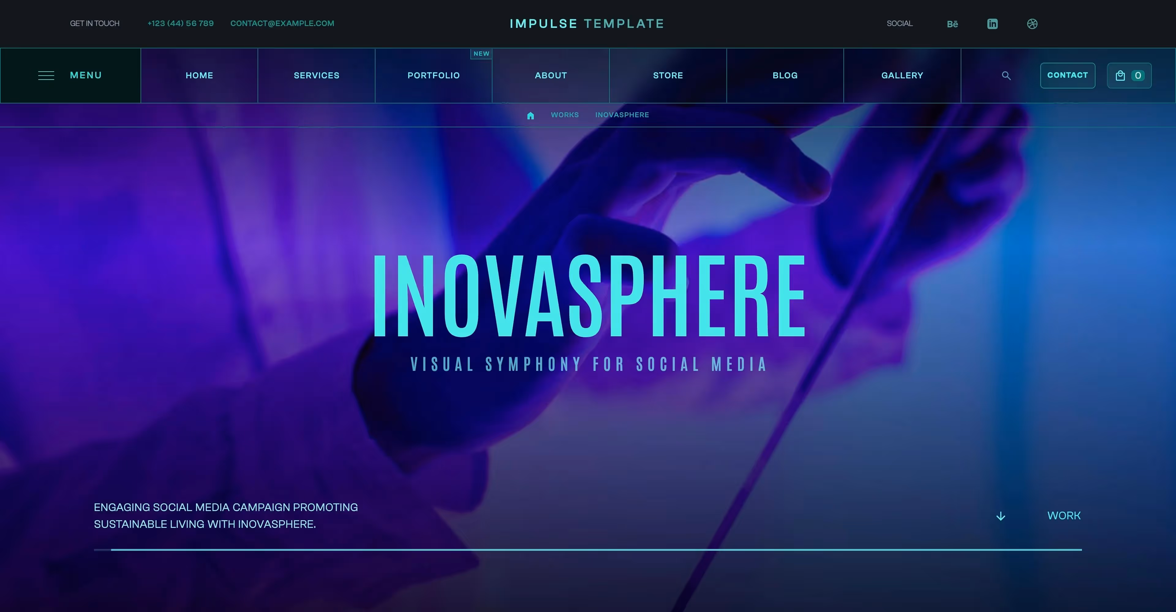 Impulse - Portfolio creative Webflow website template