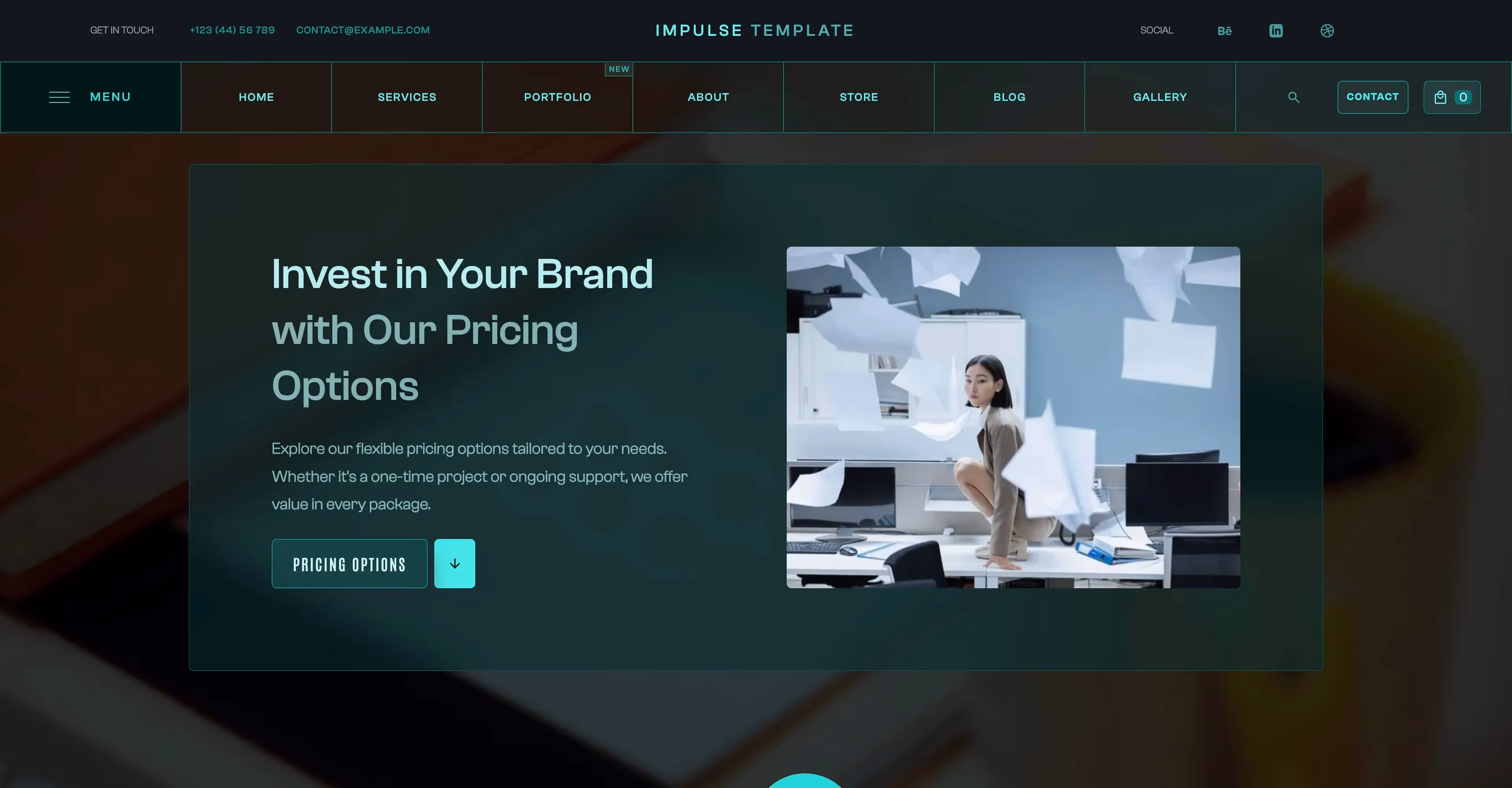 Impulse - Portfolio creative Webflow website template