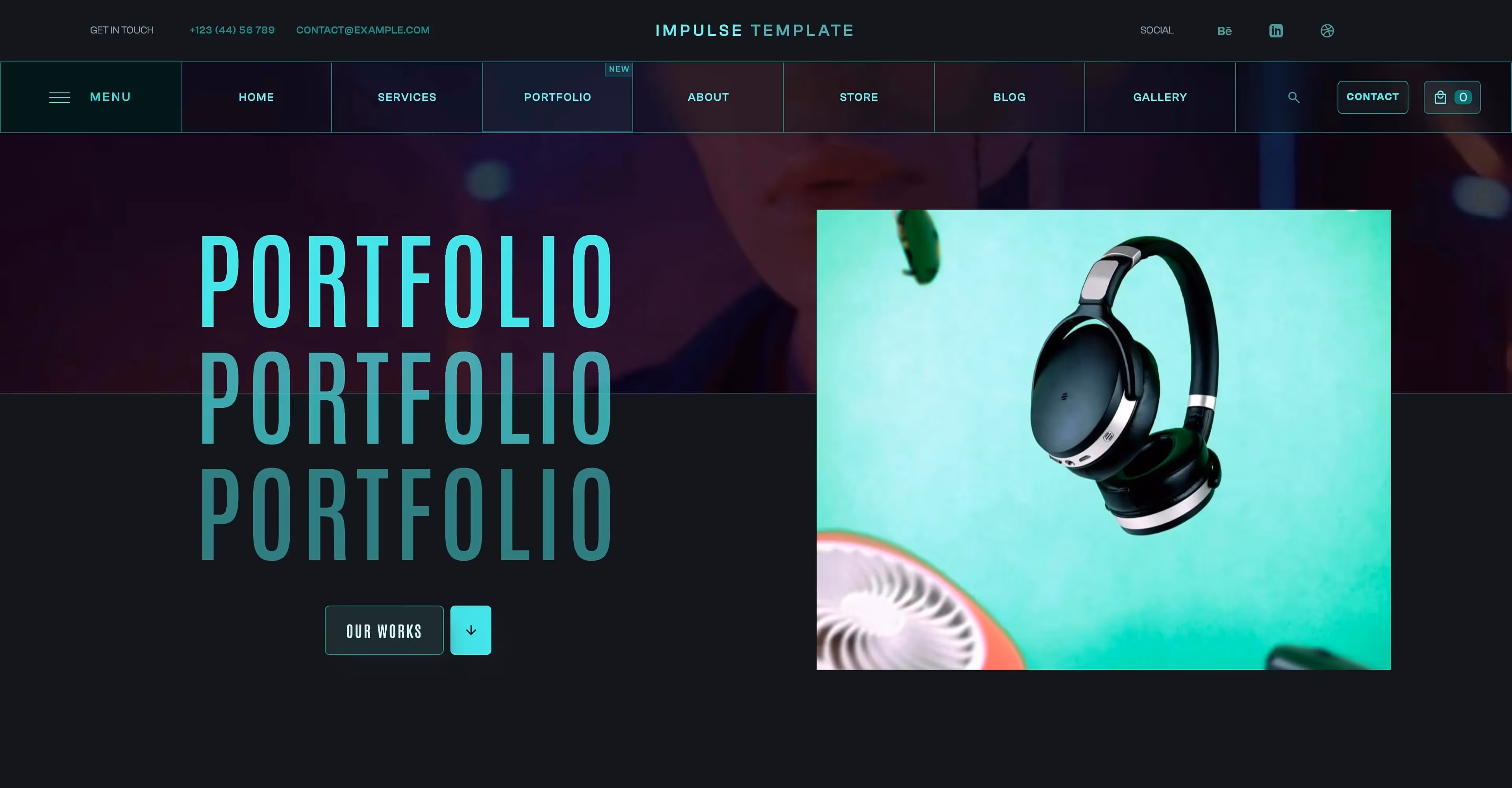 Impulse - Portfolio creative Webflow website template