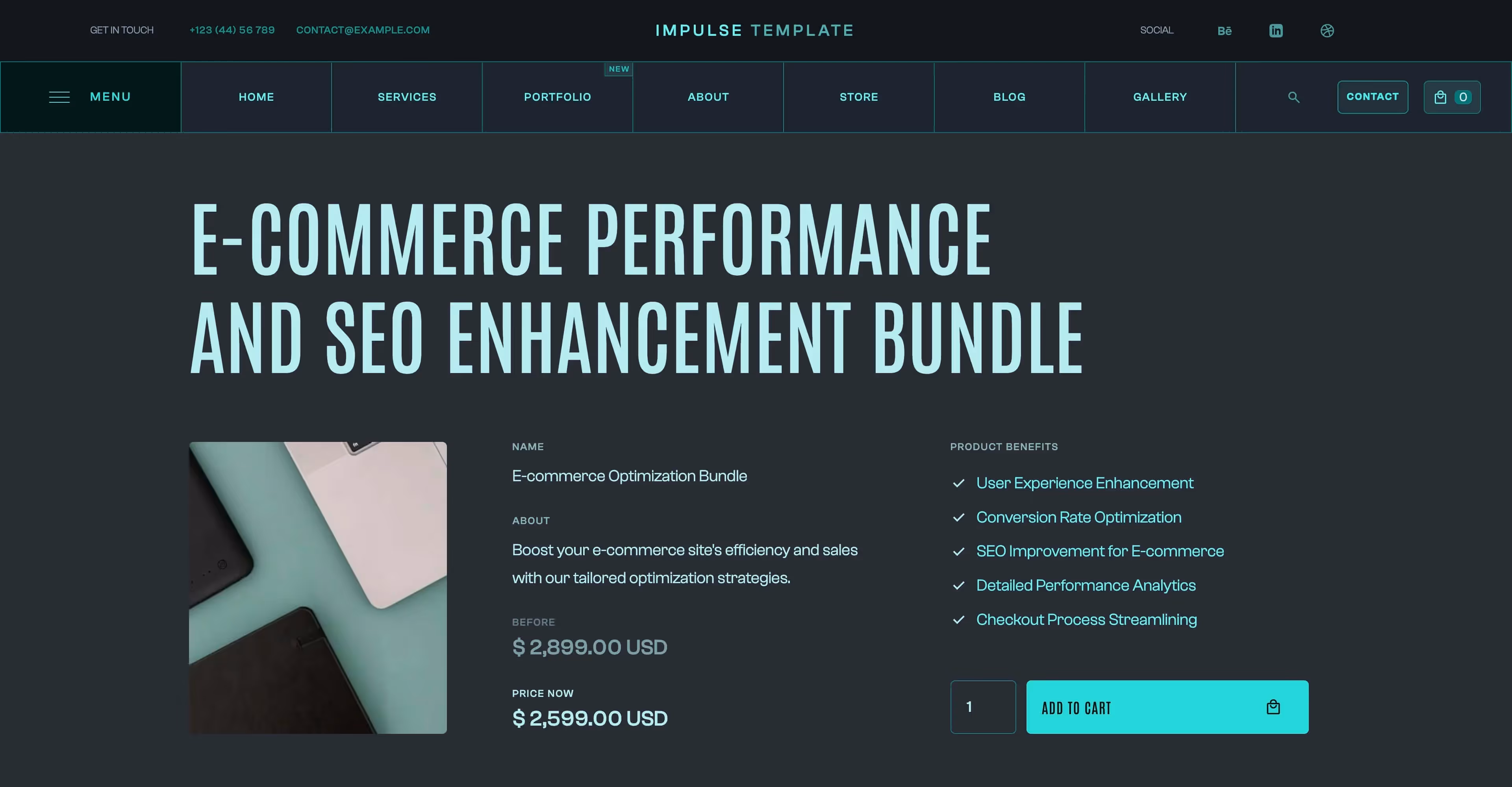 Impulse - Portfolio creative Webflow website template