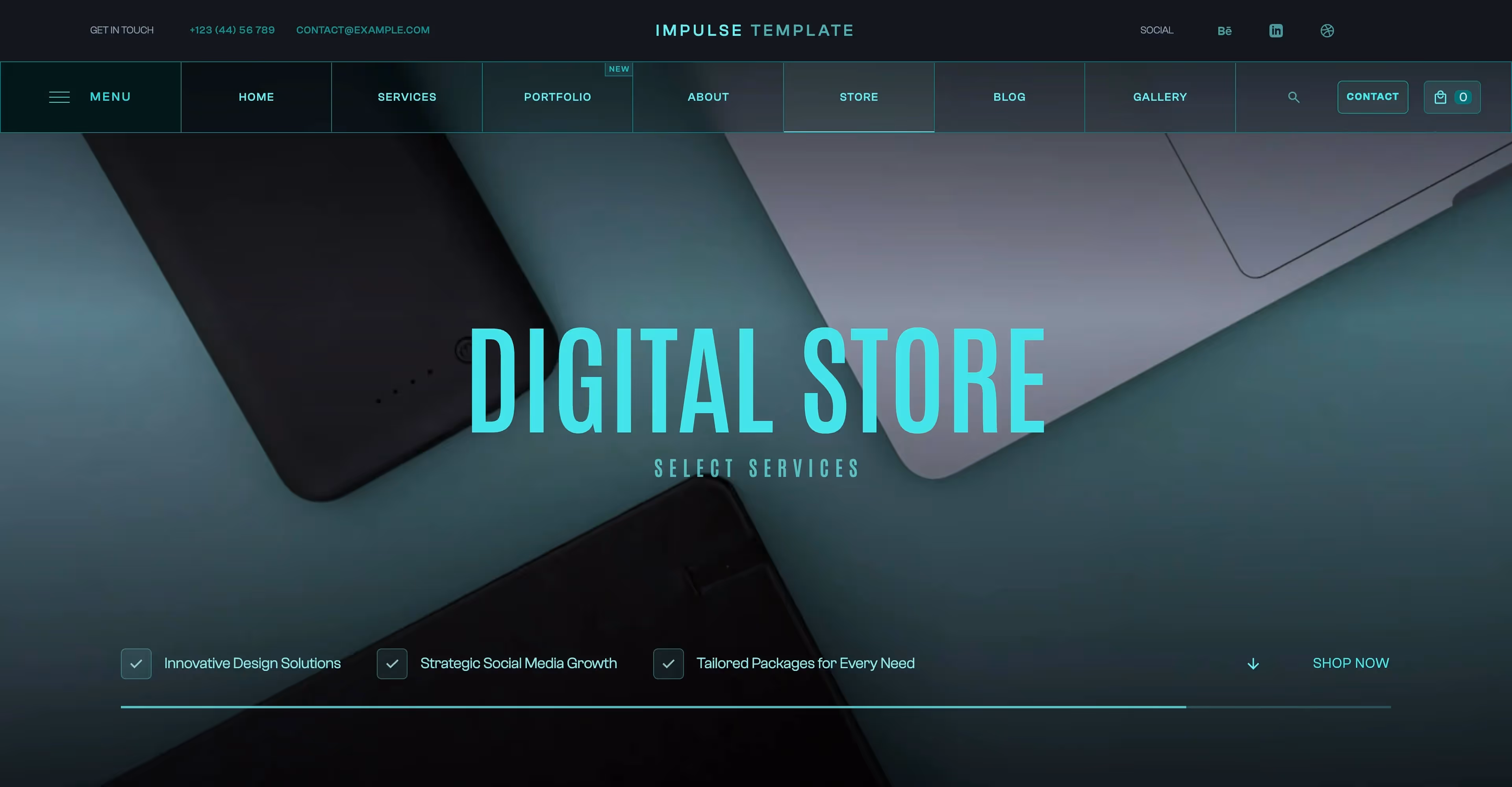 Impulse - Portfolio creative Webflow website template