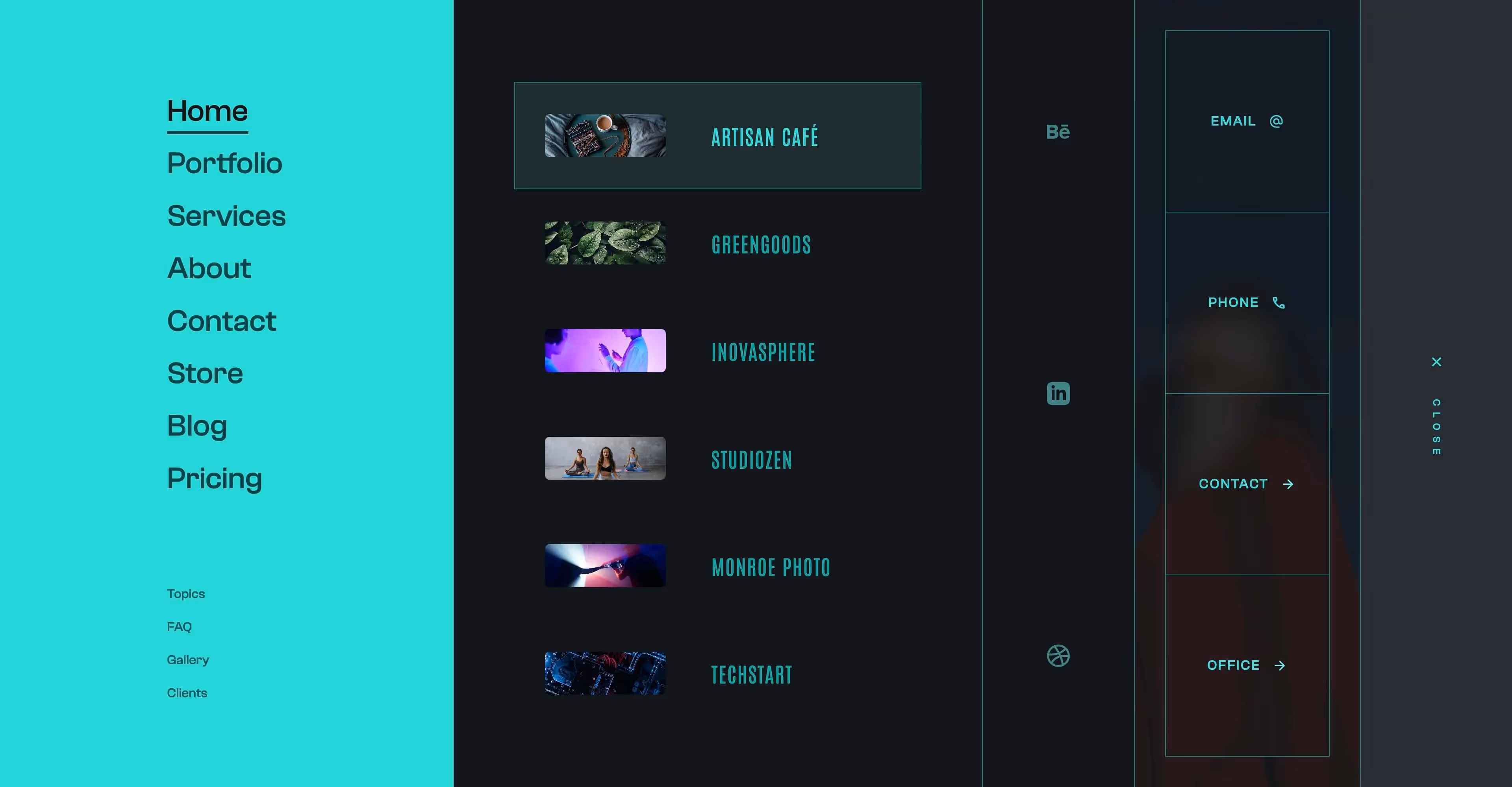 Impulse - Portfolio creative Webflow website template