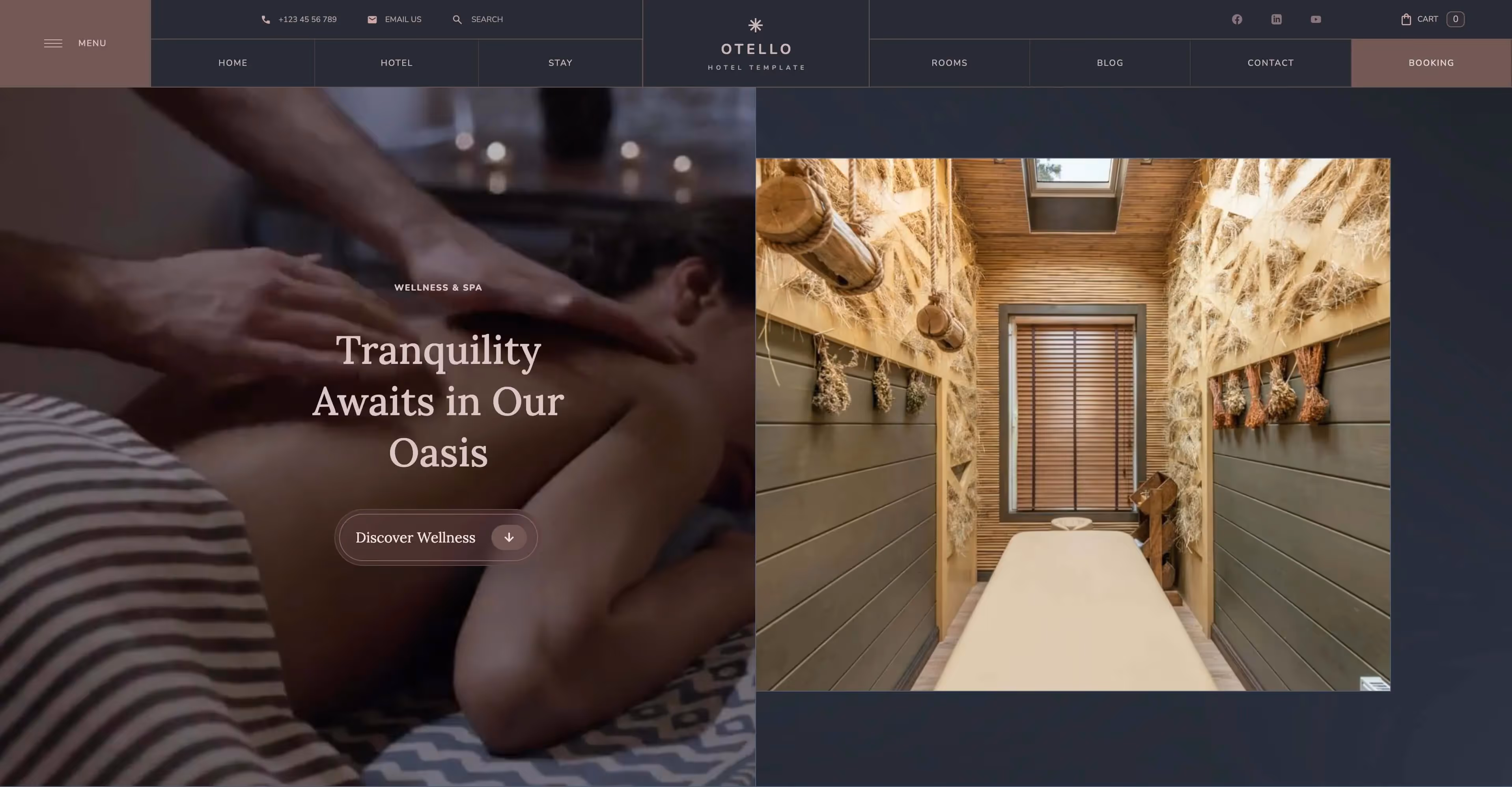 Otello - Hotel elegant Webflow website template screen