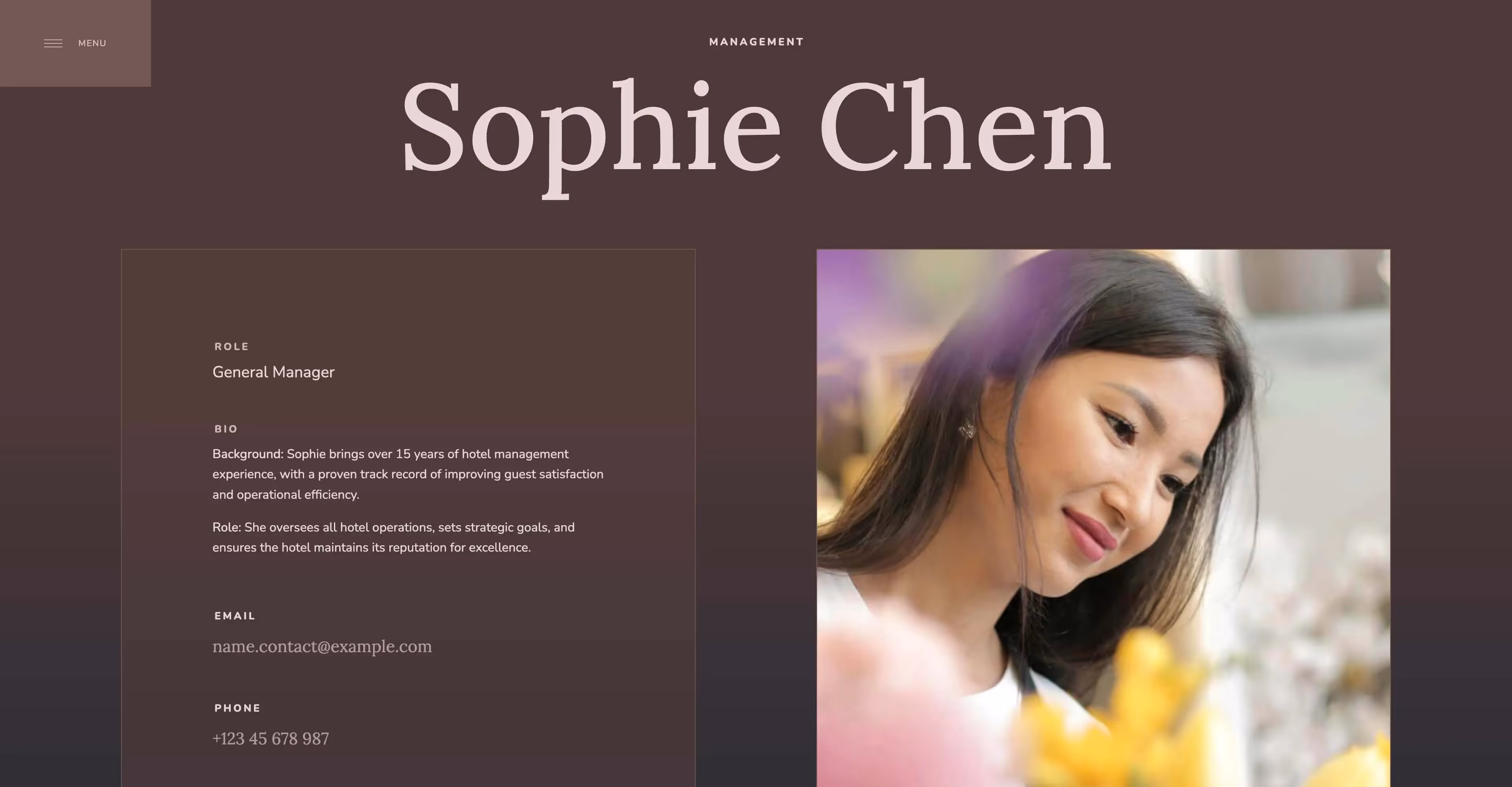 Otello - Hotel elegant Webflow website template screen