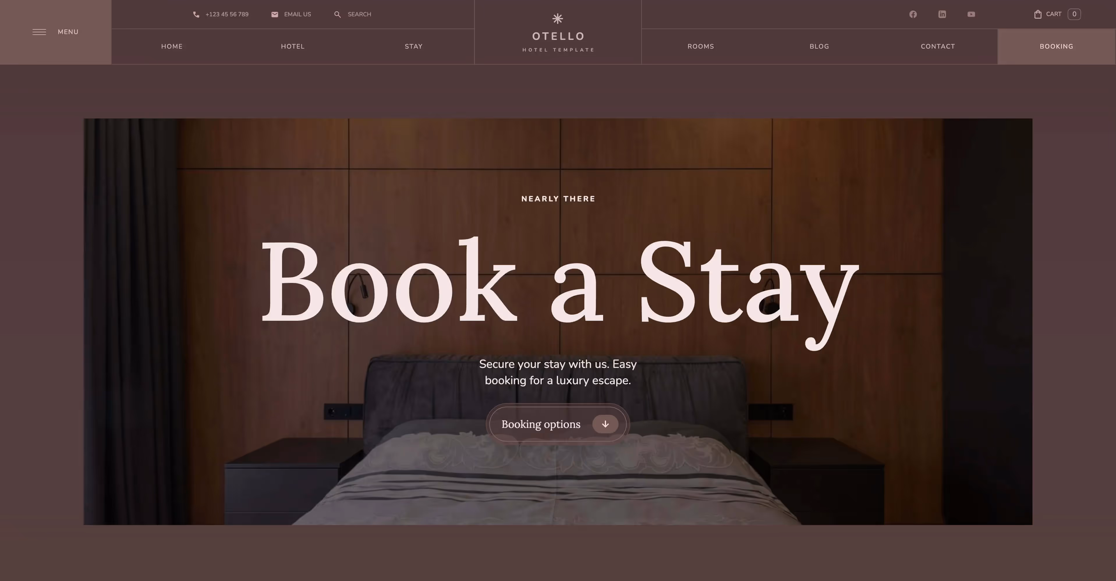 Otello - Hotel elegant Webflow website template screen