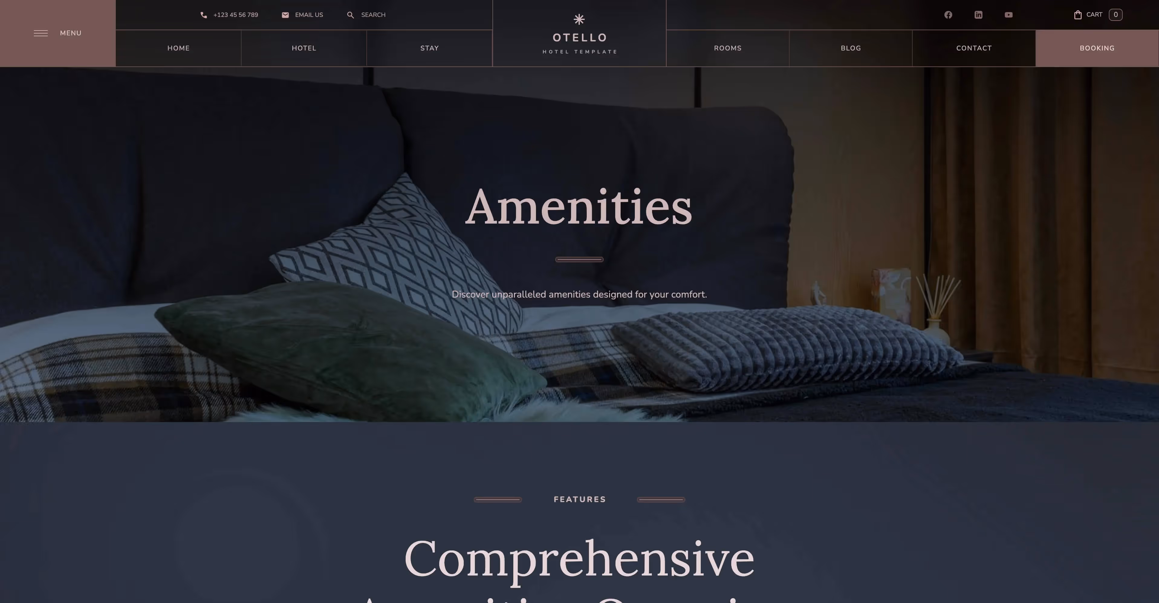 Otello - Hotel elegant Webflow website template screen