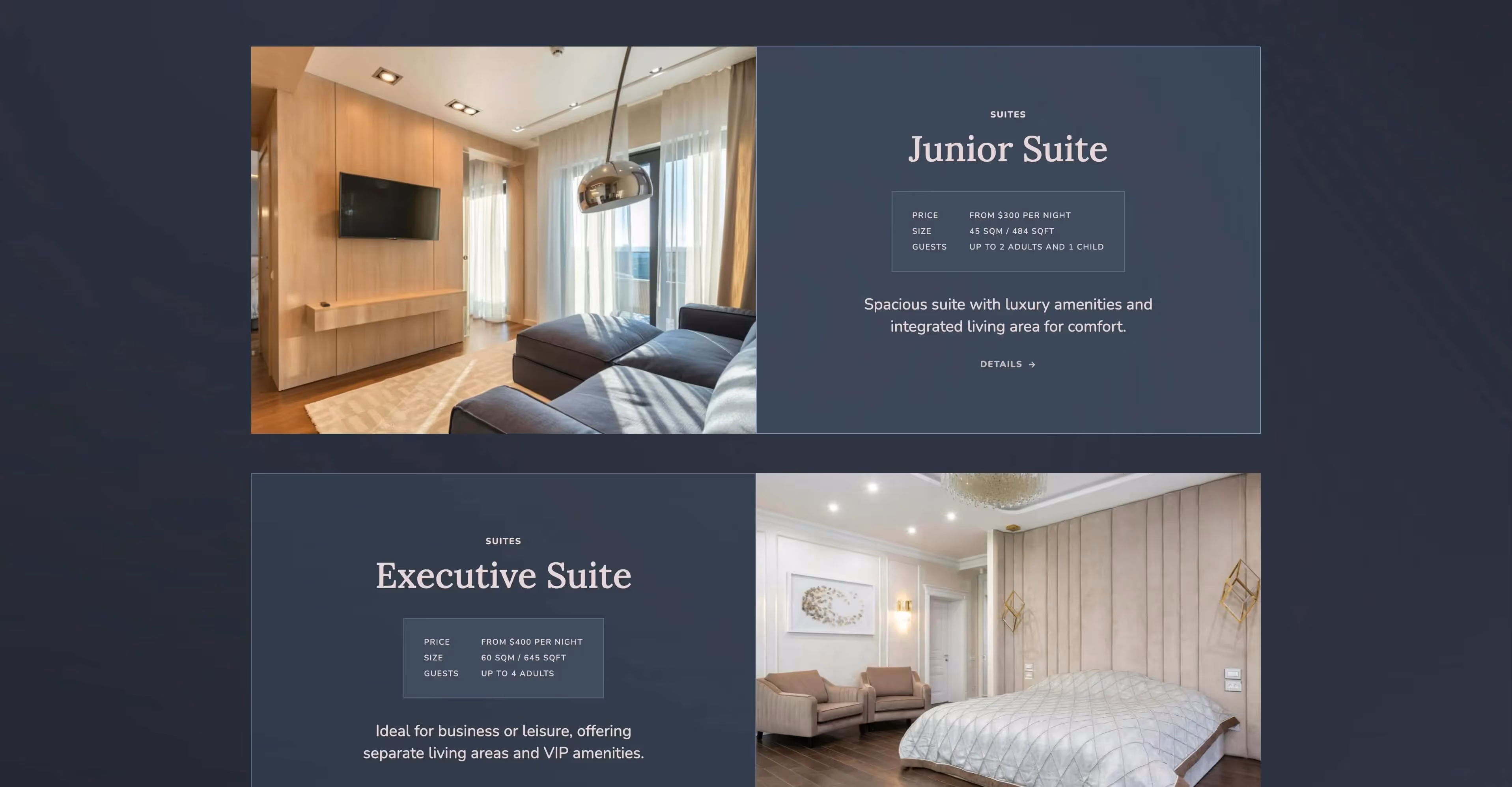 Otello - Hotel elegant Webflow website template screen