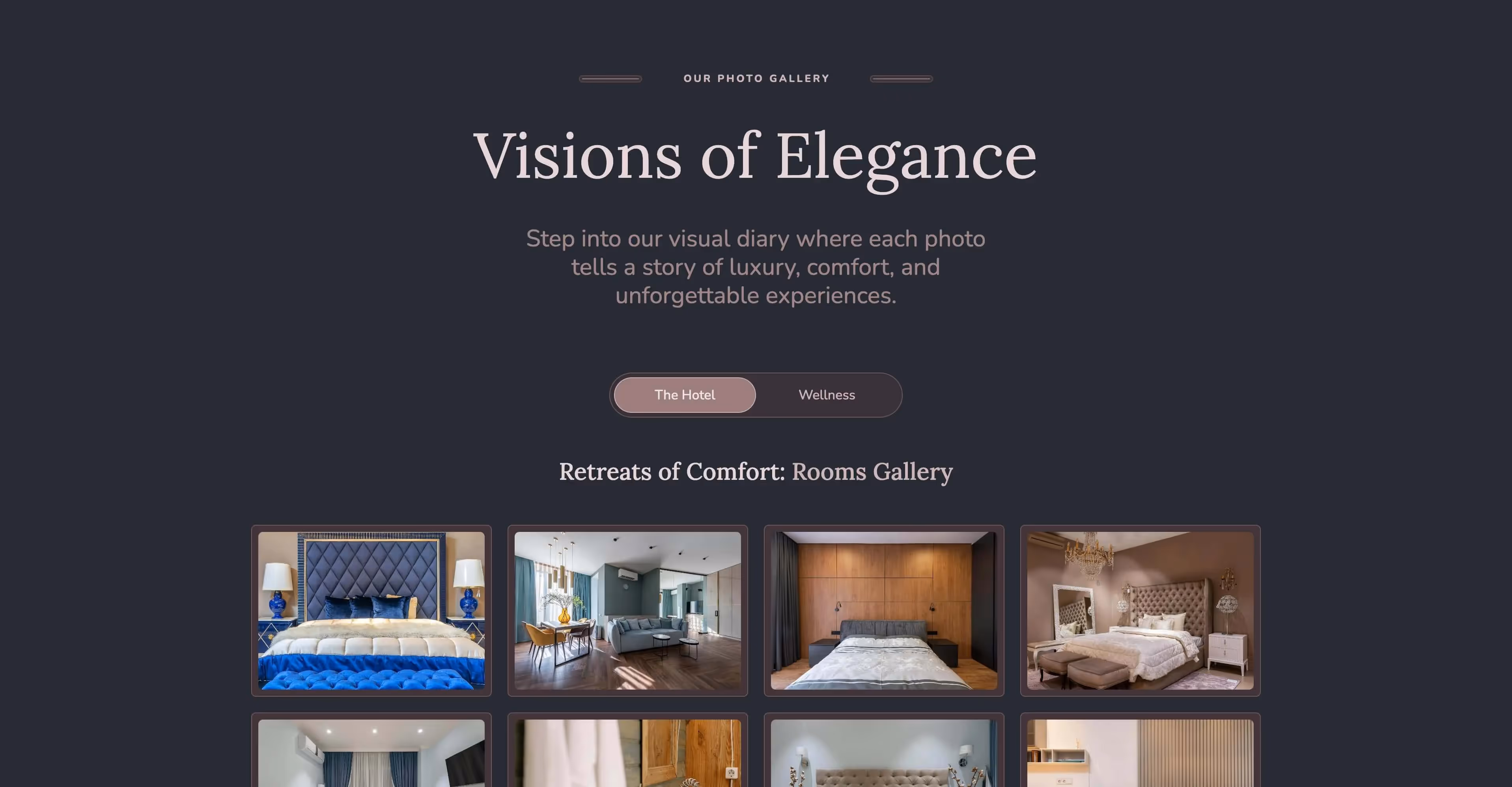 Otello - Hotel elegant Webflow website template screen