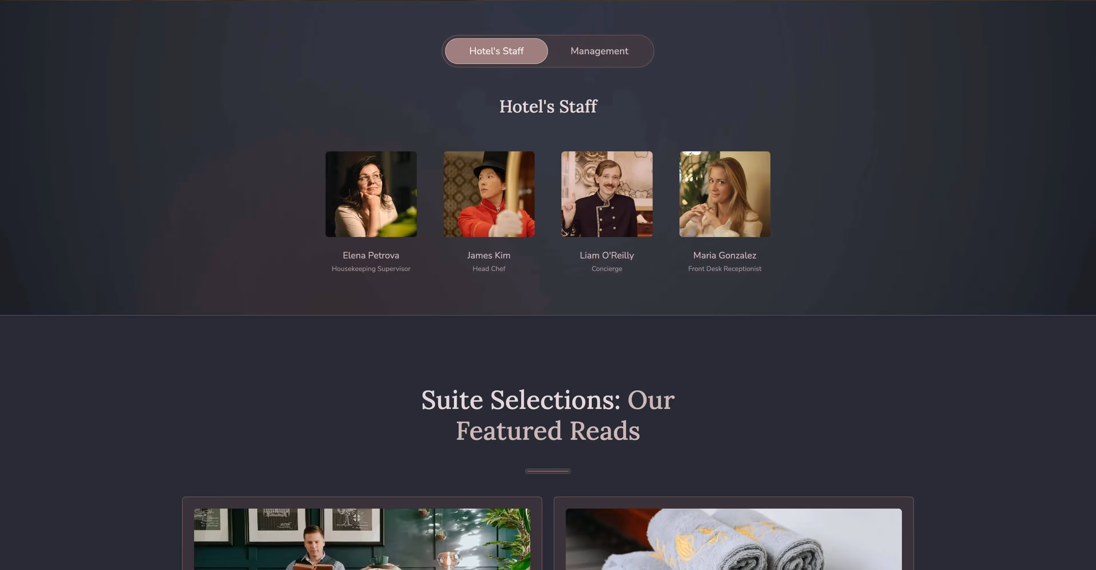 Otello - Hotel elegant Webflow website template screen