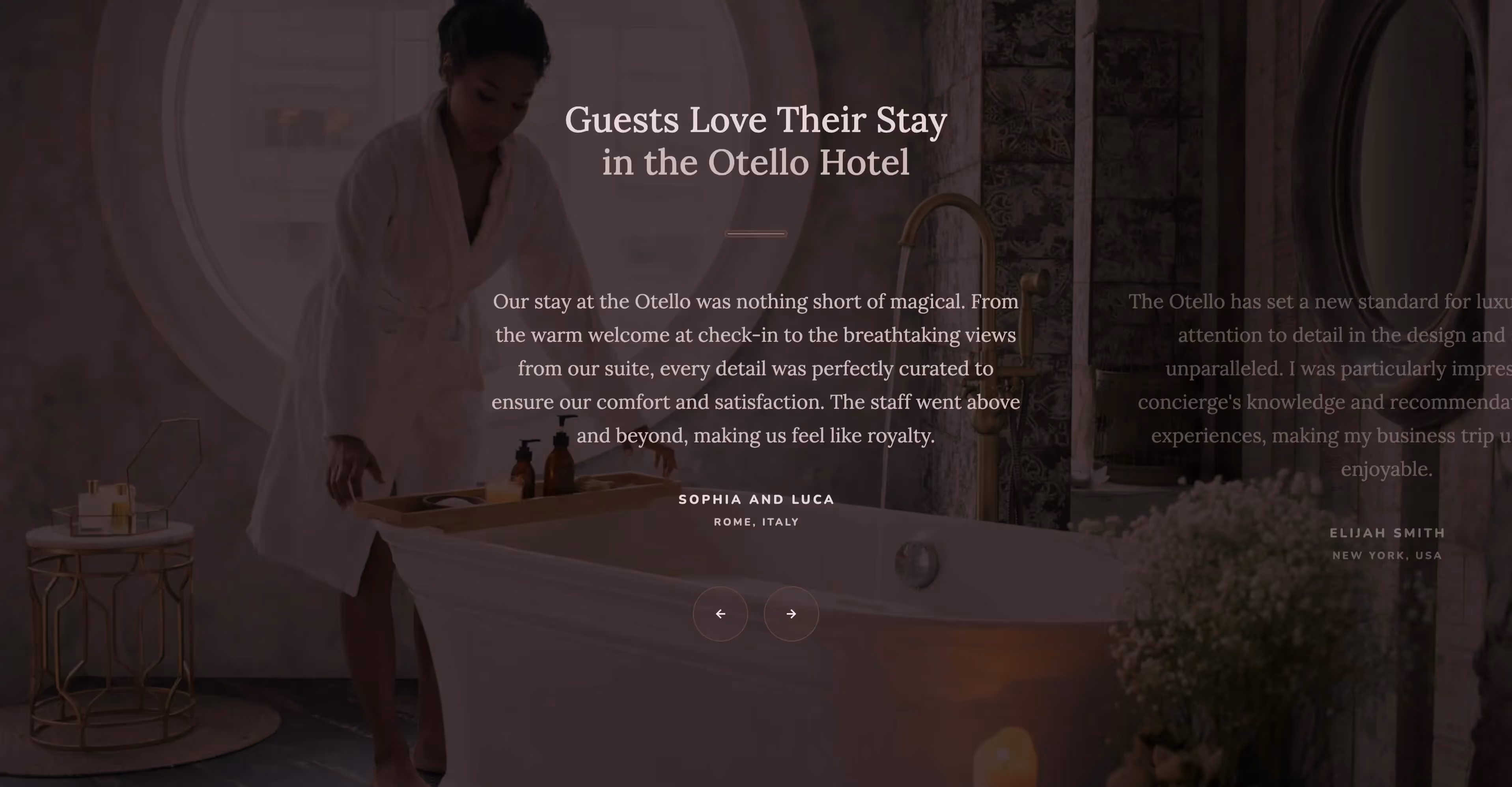 Otello - Hotel elegant Webflow website template screen