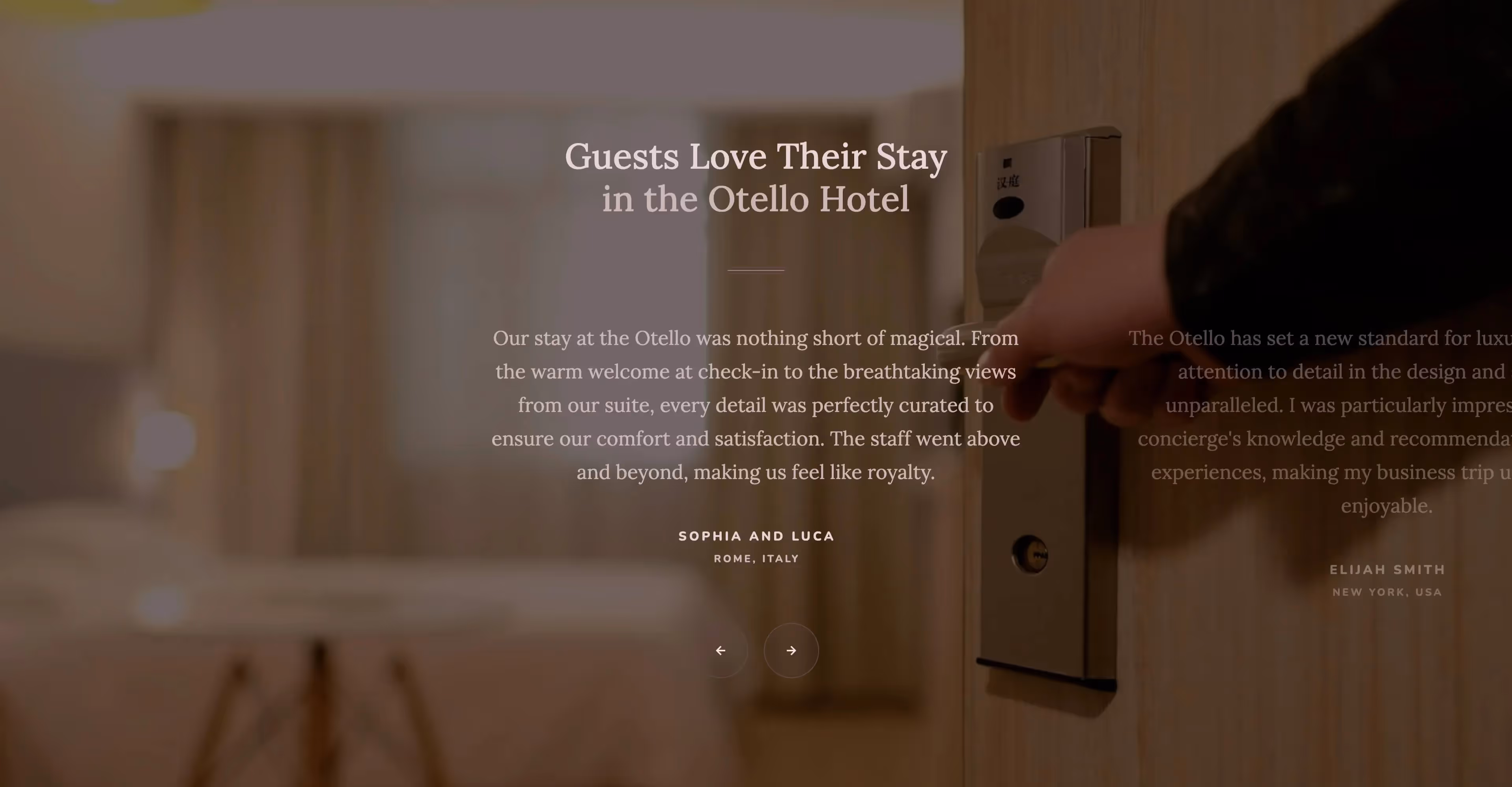 Otello - Hotel elegant Webflow website template screen