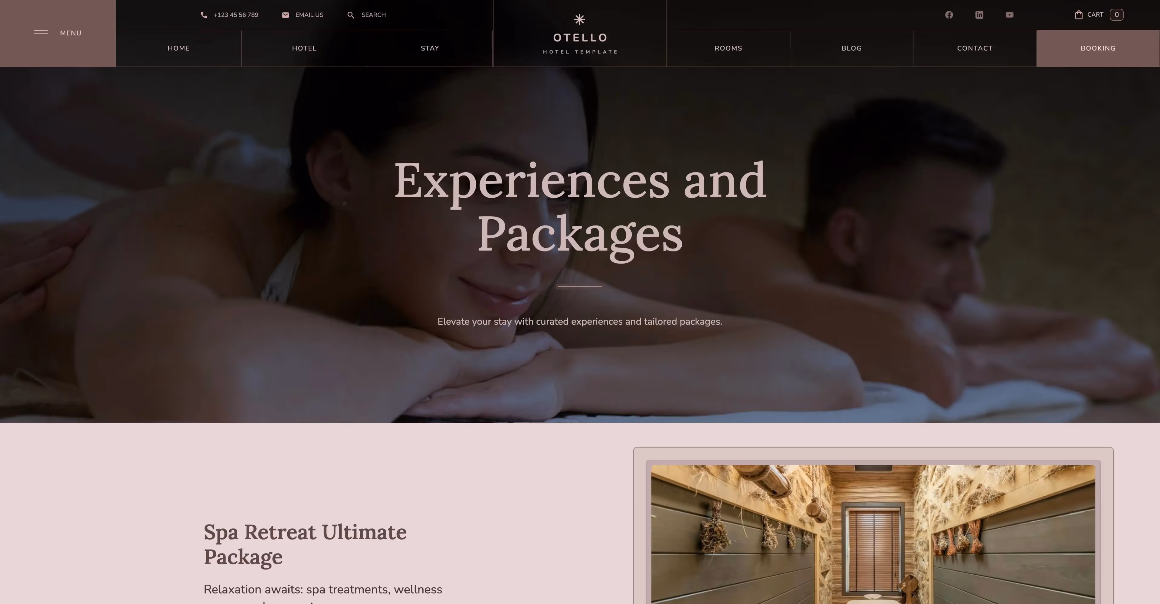 Otello - Hotel elegant Webflow website template screen