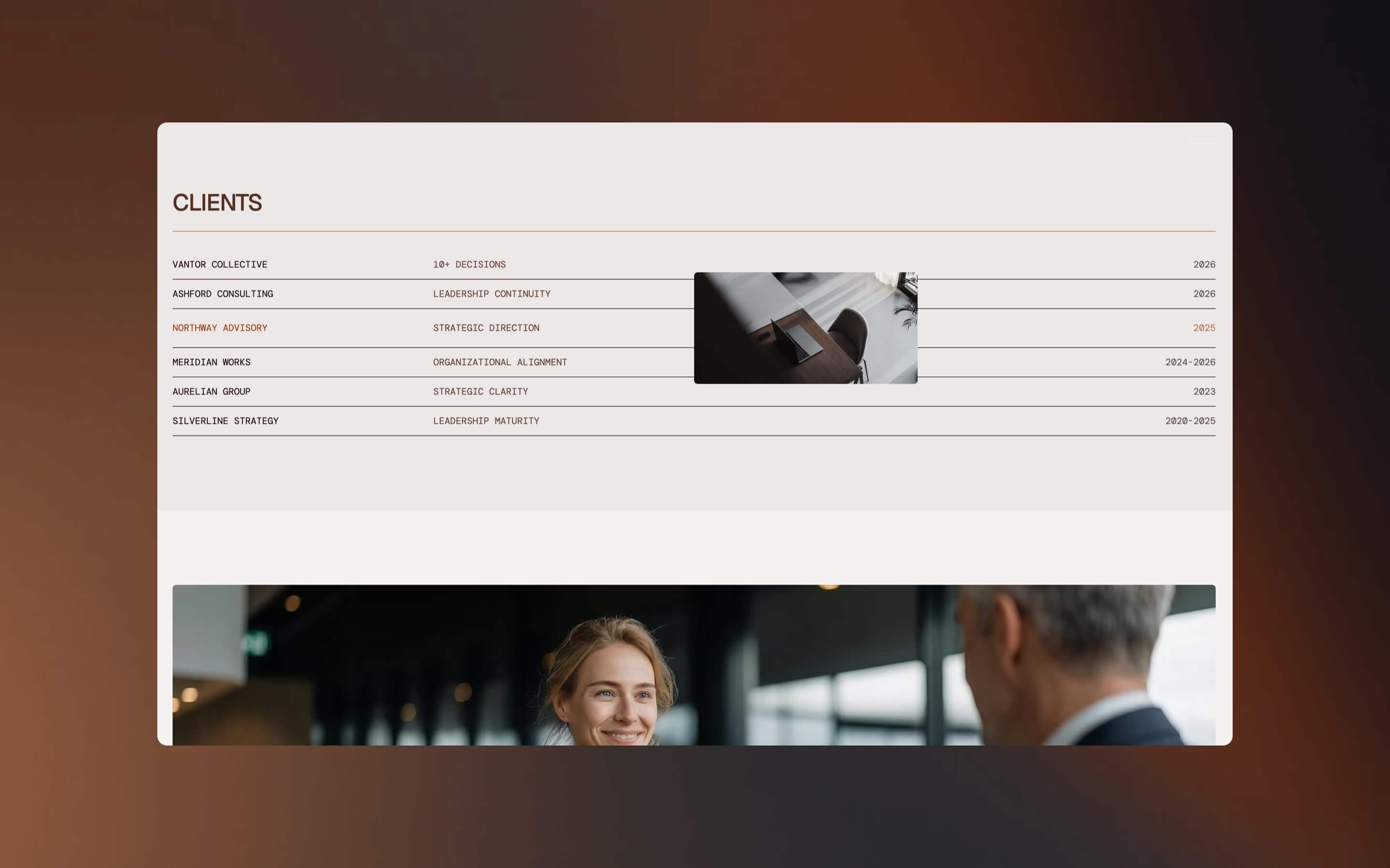 Sonet is a CMS template for consulting, coaching, advisory, finance businesses