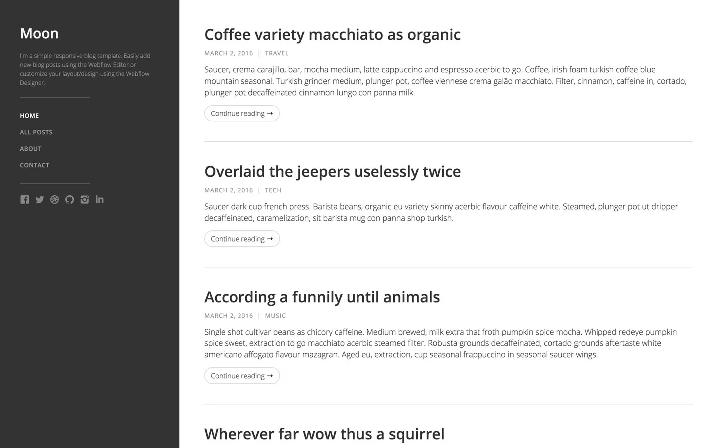 Momentum - free marketing business Webflow template