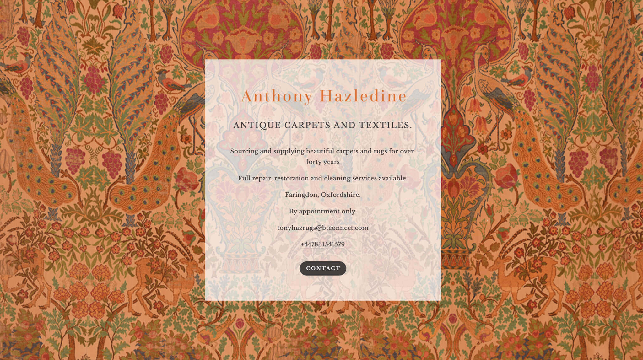 anthony hazledine antique textiles holding page