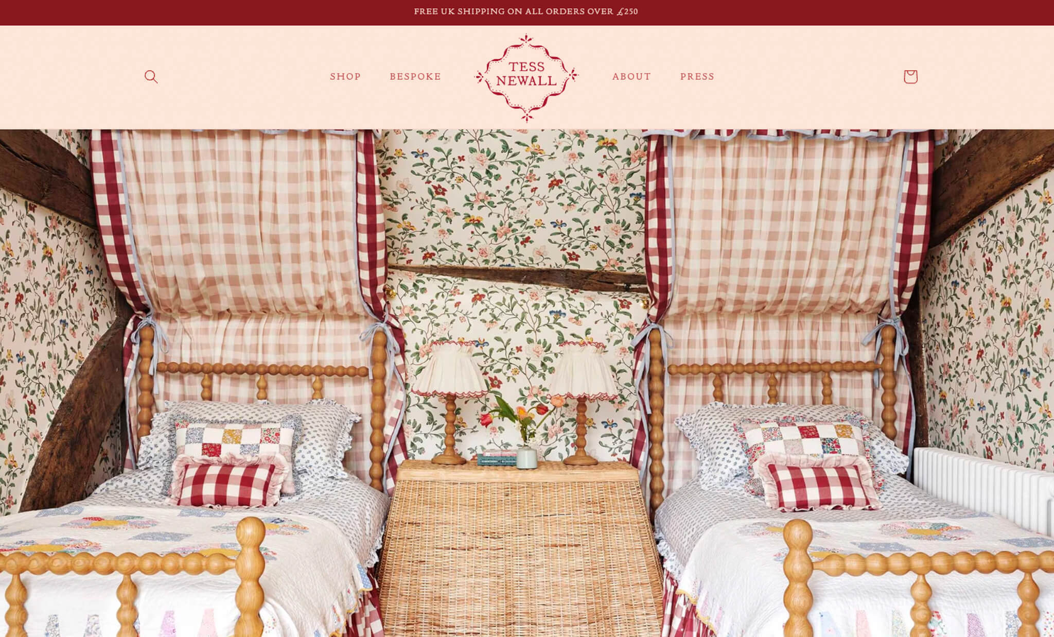 tess newall homewares shopify store studio folklore website design