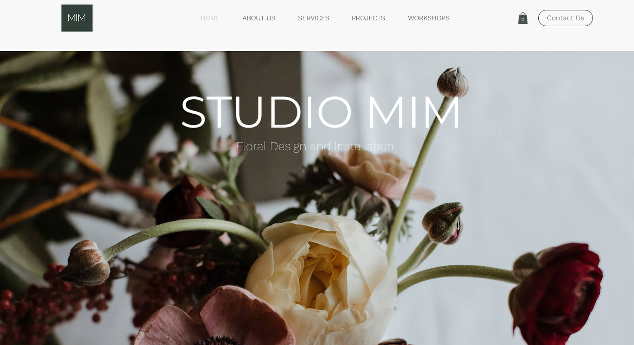 studio mim floristry wix website design by studio folklore